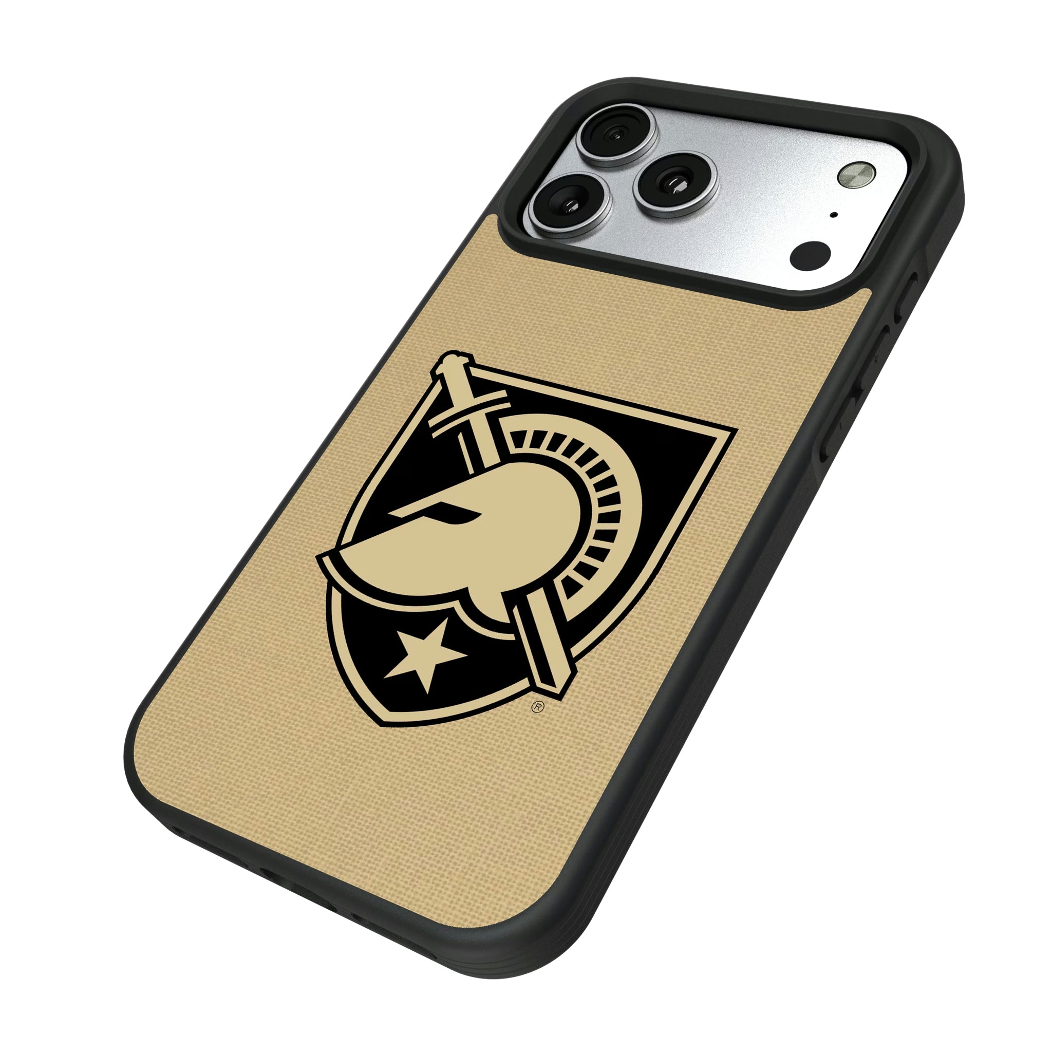 United States Military Academy Black Knights Solid iPhone Bump Phone Case for Apple iPhone - Isometric View#Device_iPhone 17 Pro Max
