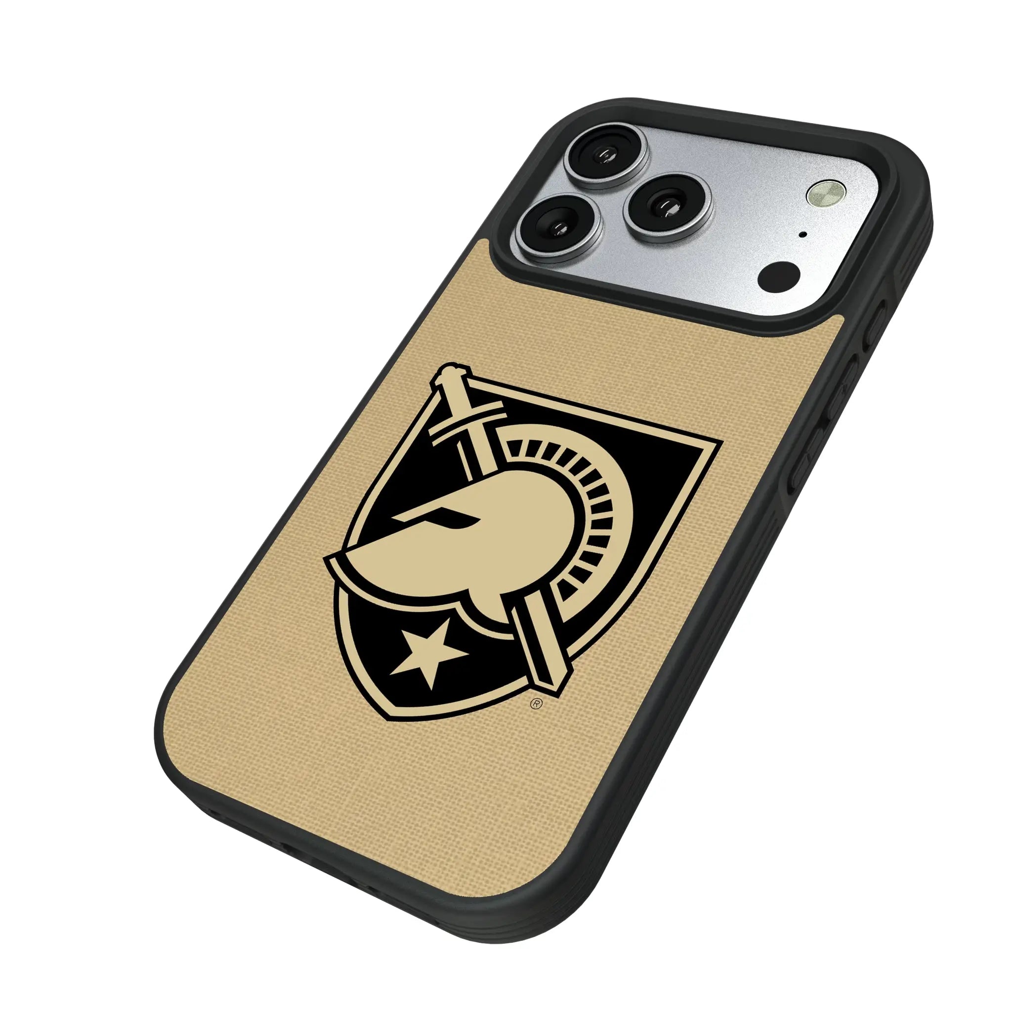 United States Military Academy Black Knights Solid iPhone Bump Phone Case for Apple iPhone - Isometric View#Device_iPhone 17 Pro