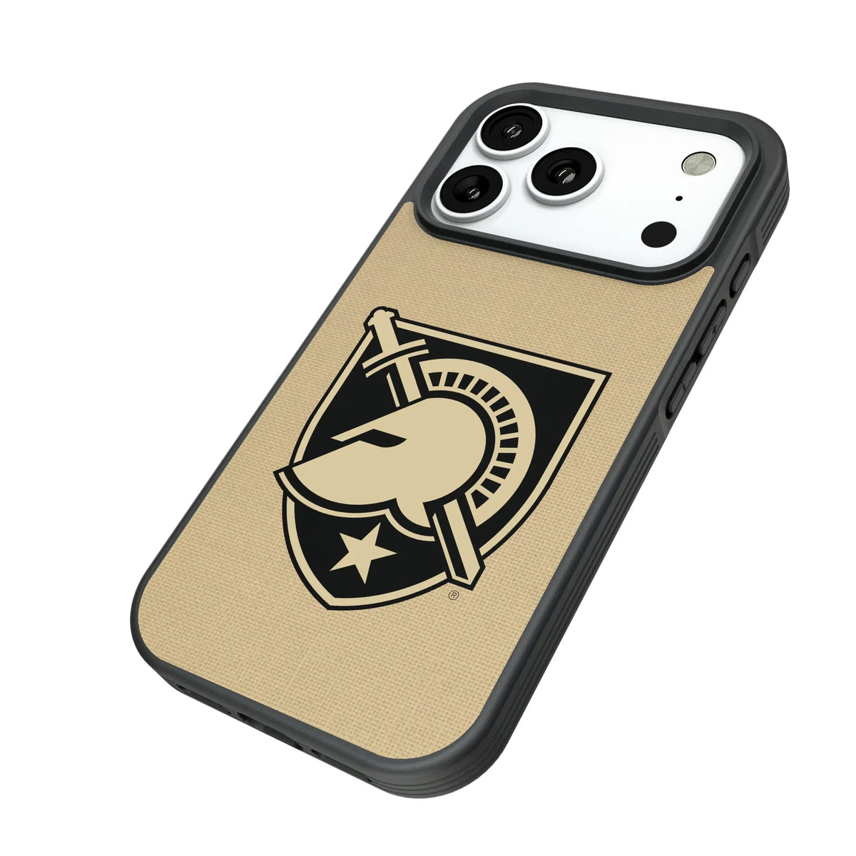 United States Military Academy Black Knights Solid iPhone Bump Phone Case for Apple iPhone - Isometric View#Device_iPhone 18 Pro