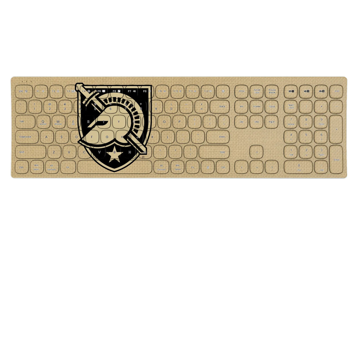 United States Military Academy Black Knights Solid KKB605 Curved Wireless Keyboard
