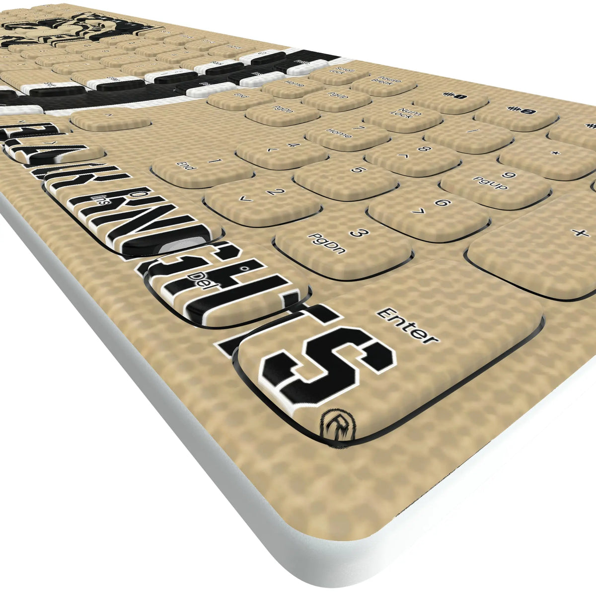 United States Military Academy Black Knights Stripe KKB605 Curved Wireless Keyboard - Detail