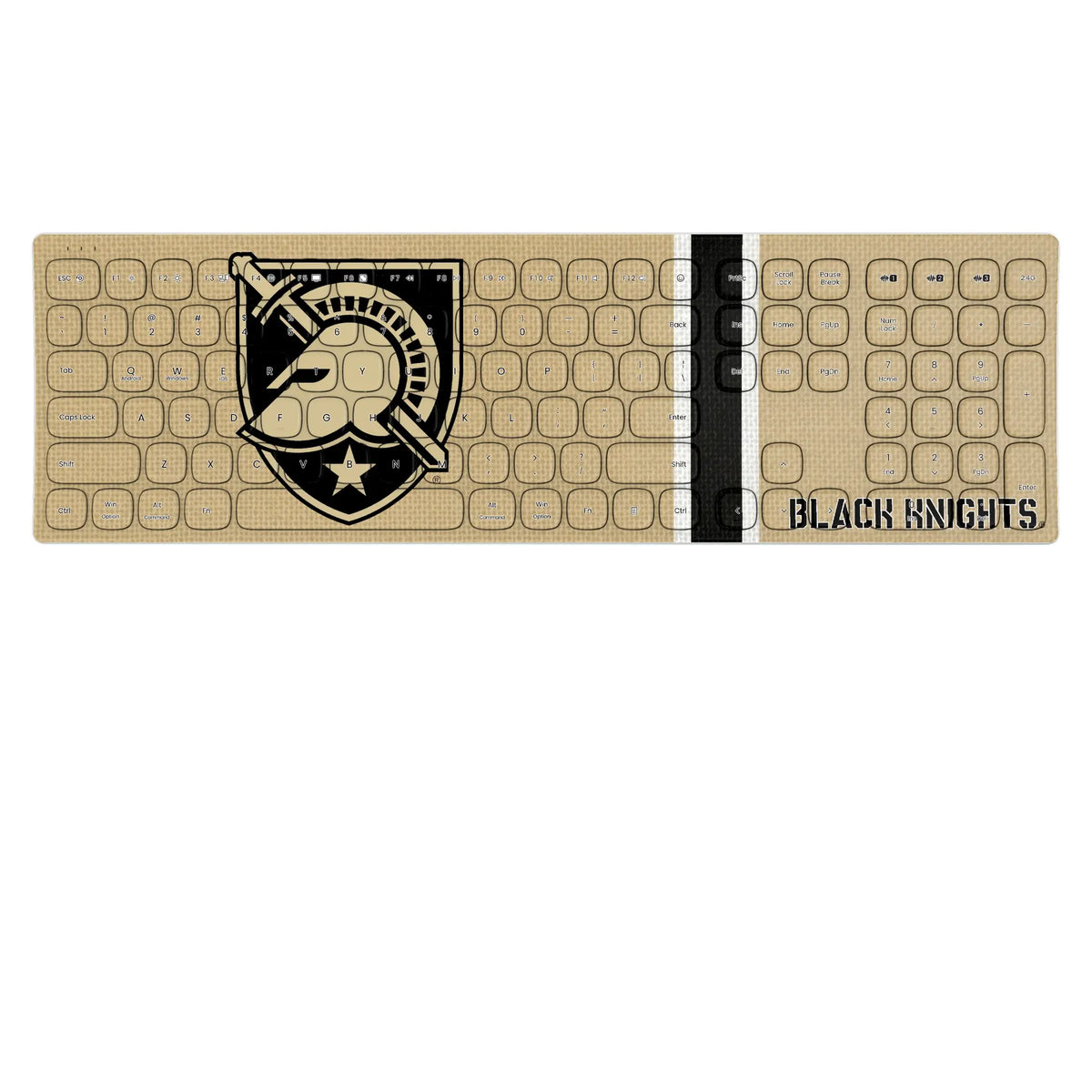United States Military Academy Black Knights Stripe KKB605 Curved Wireless Keyboard