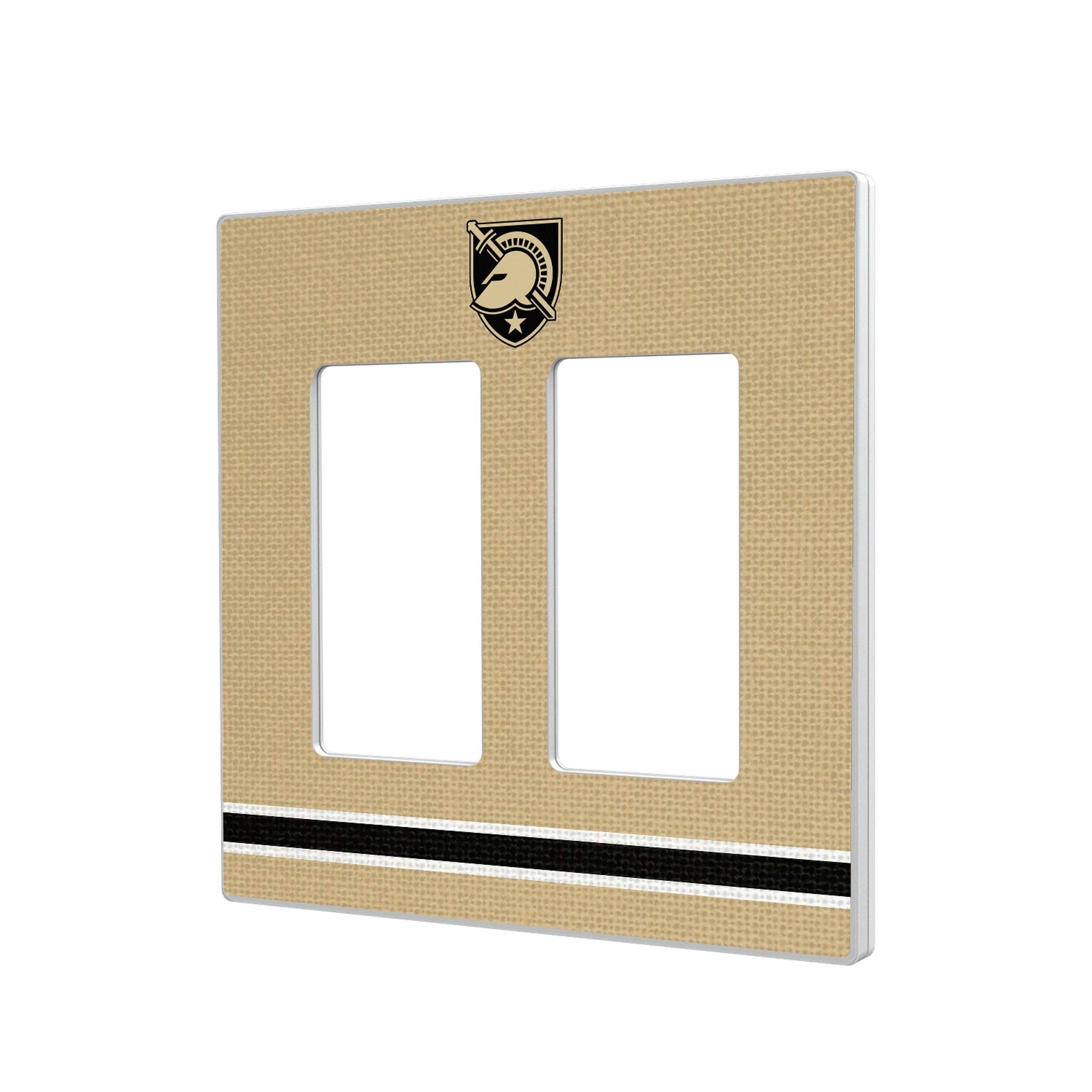 United States Military Academy Black Knights Stripe Hidden-Screw Light Switch Plate#Style_Double Rocker