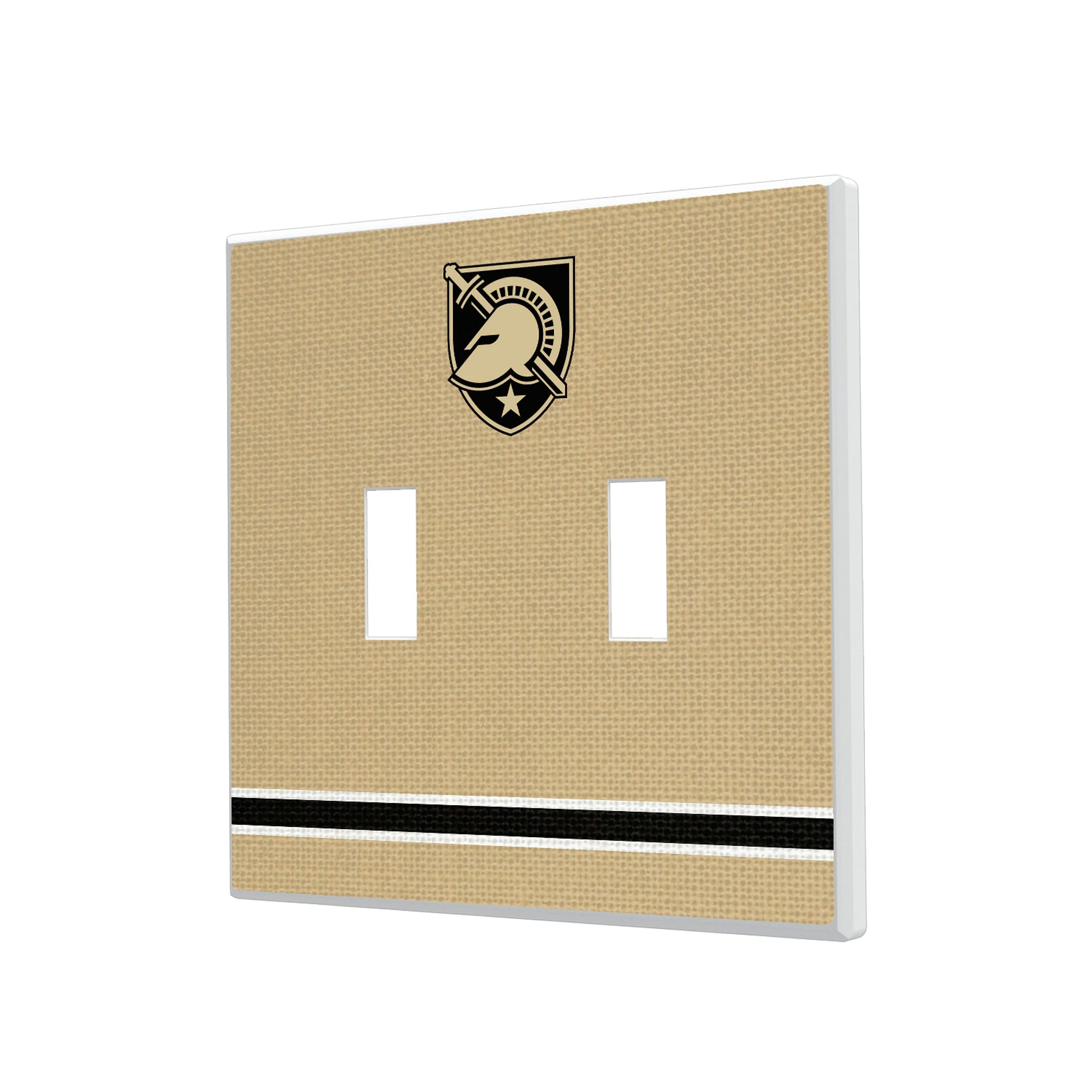 United States Military Academy Black Knights Stripe Hidden-Screw Light Switch Plate#Style_Double Toggle
