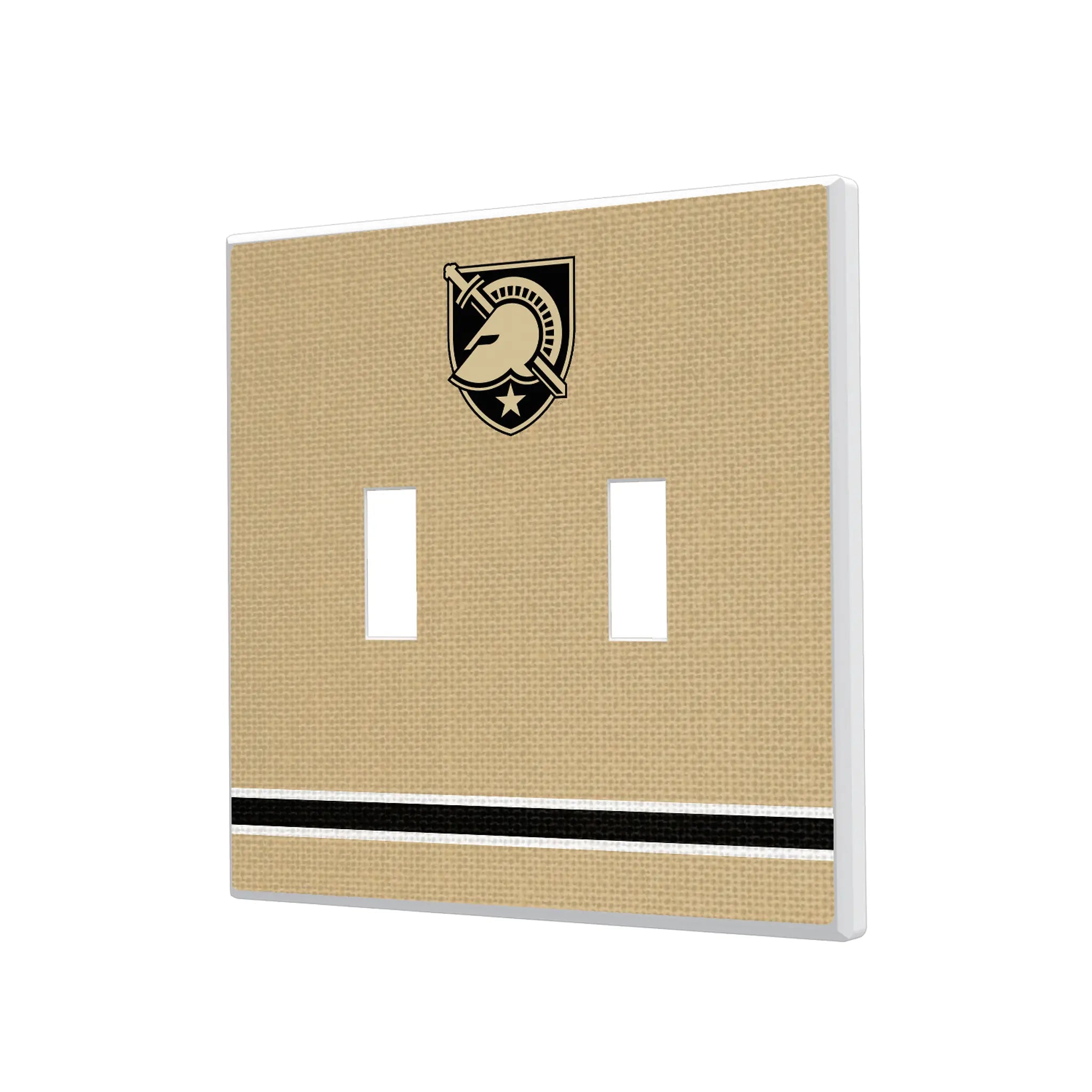 United States Military Academy Black Knights Stripe Hidden-Screw Light Switch Plate#Style_Double Toggle