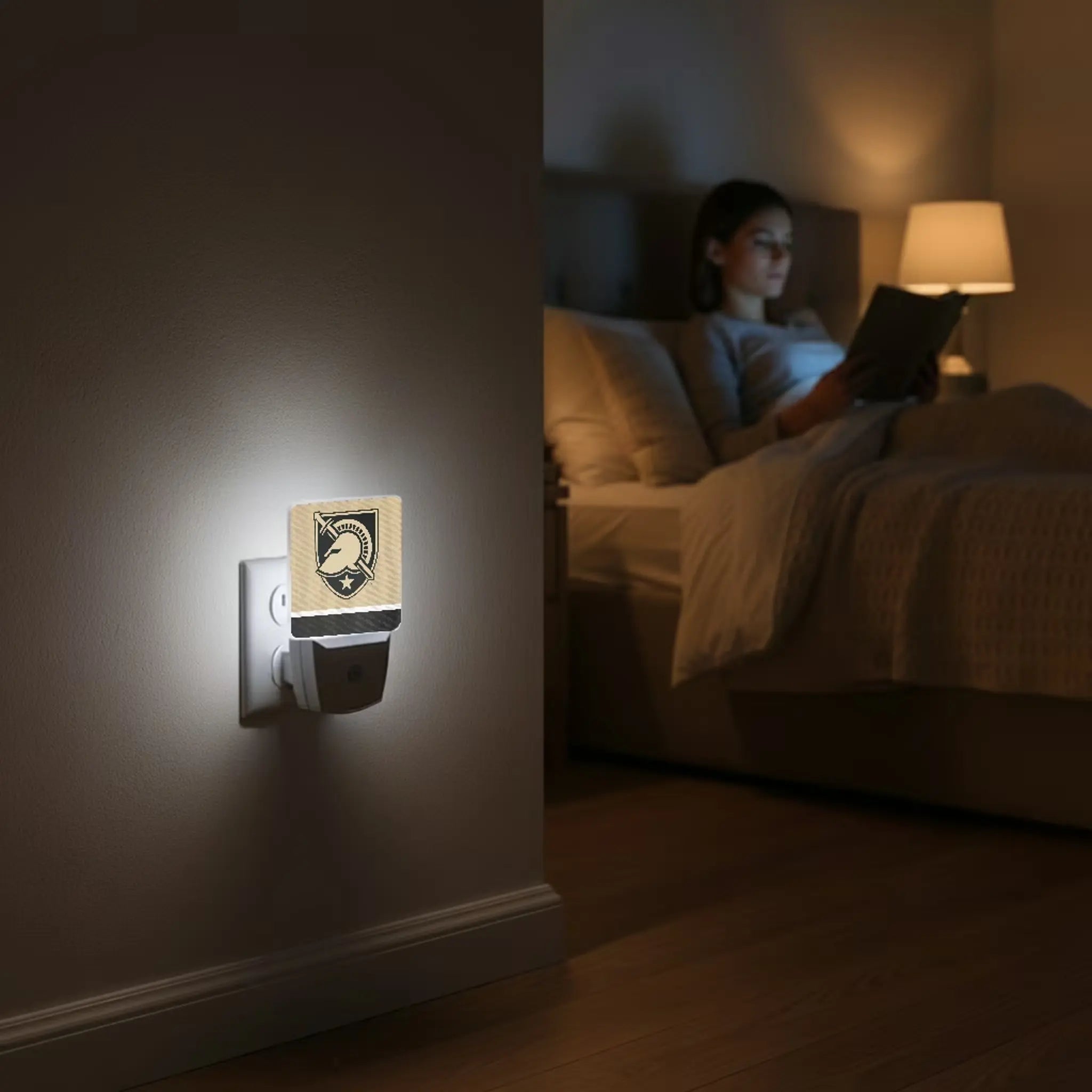 United States Military Academy Black Knights Stripe Night Light 2-Pack - Lifestyle