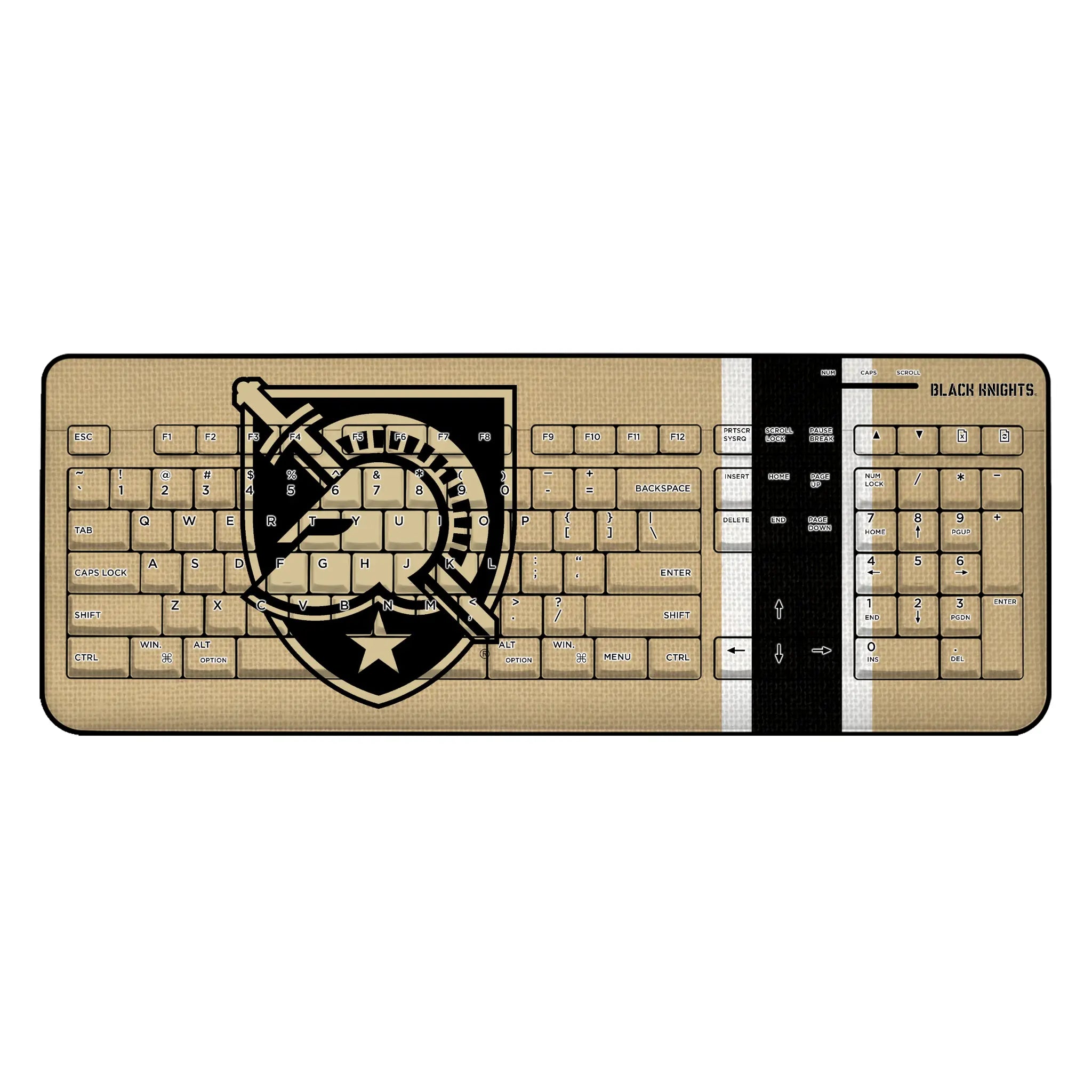 United States Military Academy Black Knights Stripe Wireless USB Keyboard