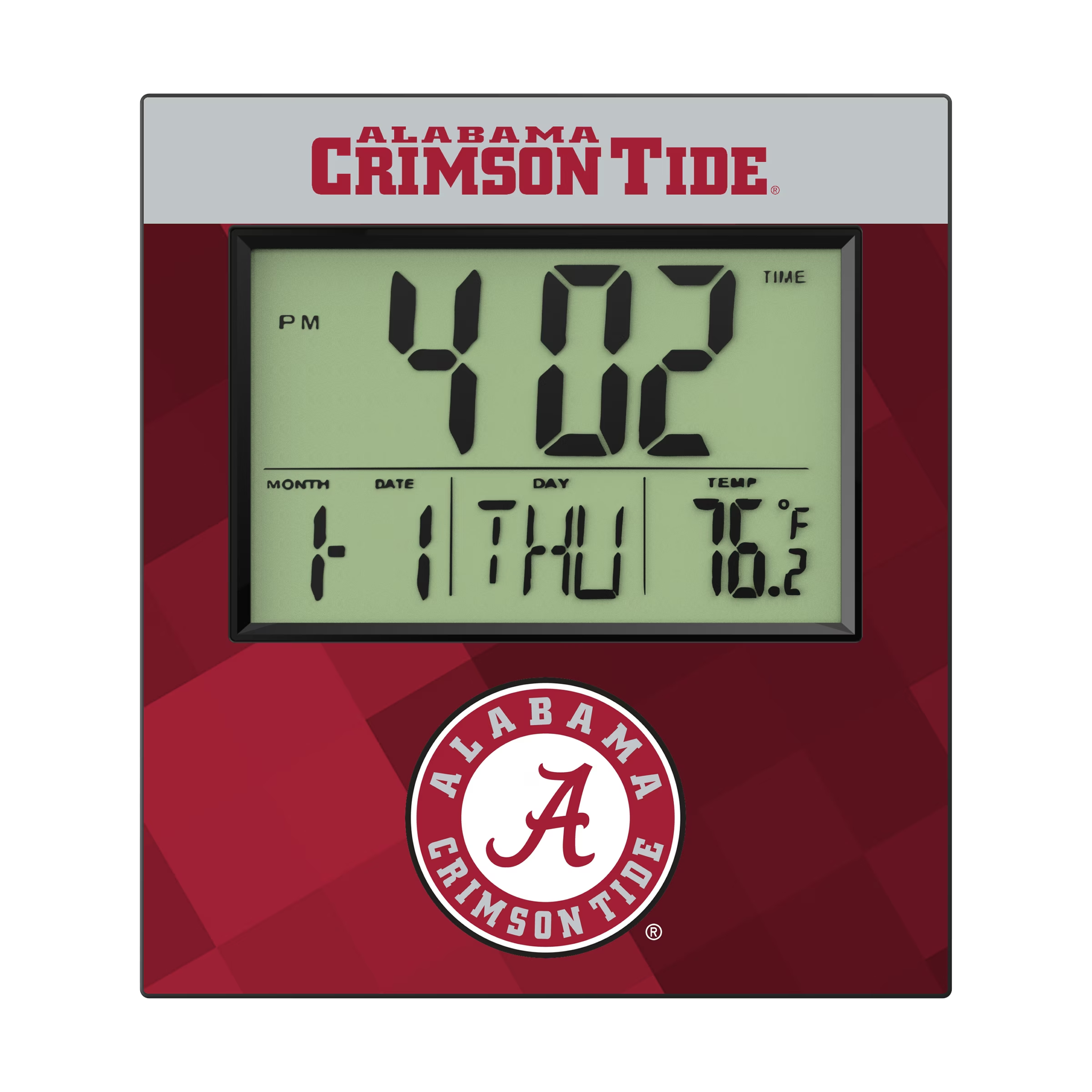 University of Alabama Crimson Tide Color Block Wall Clock