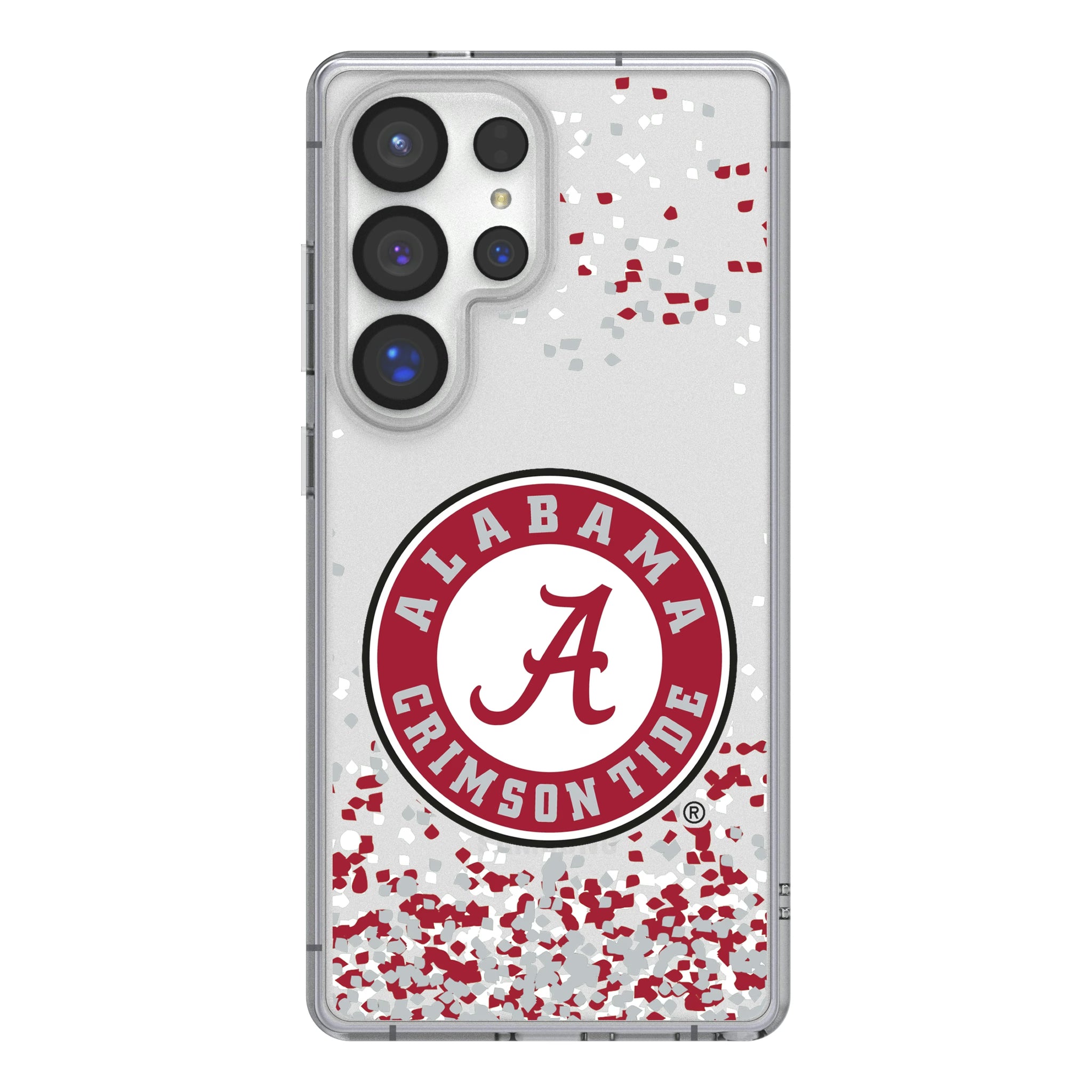 University of Alabama Crimson Tide Confetti Galaxy Clear Phone Case for Samsung Galaxy