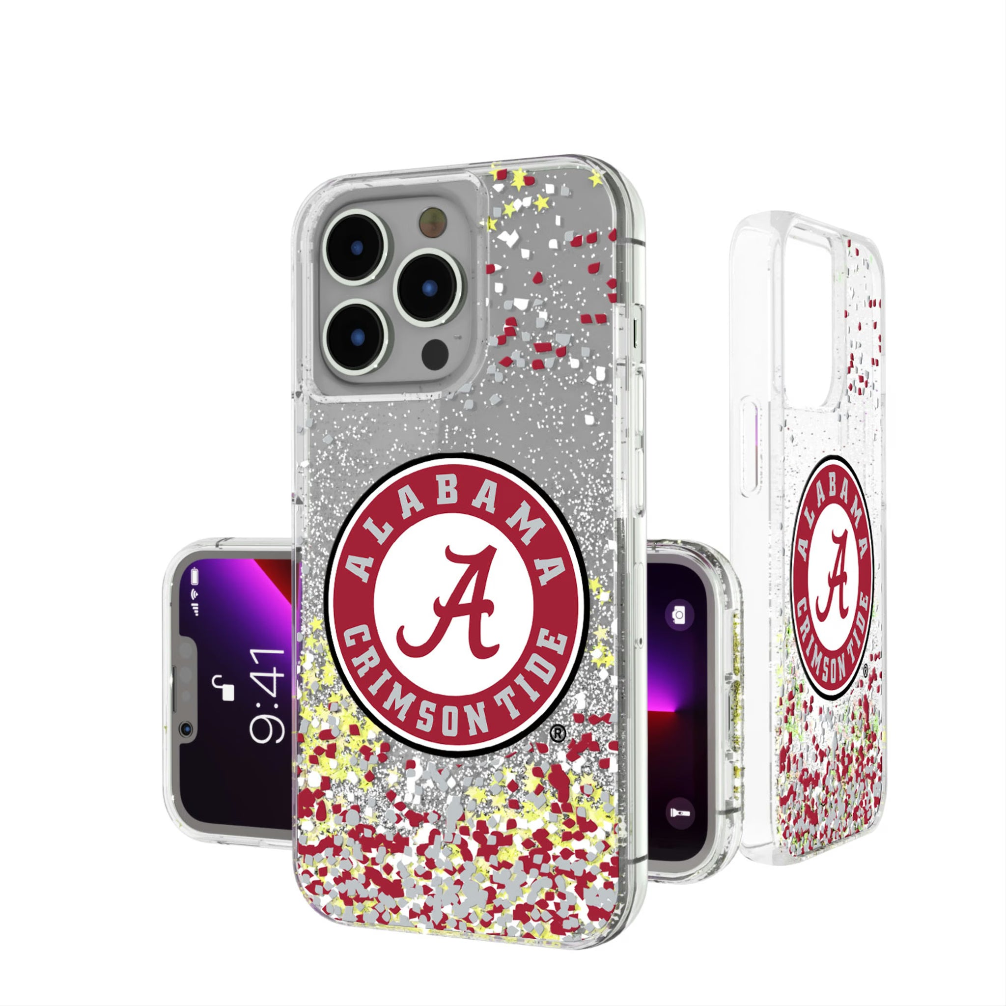 University of Alabama Crimson Tide Confetti iPhone Glitter Phone Case for Apple iPhone