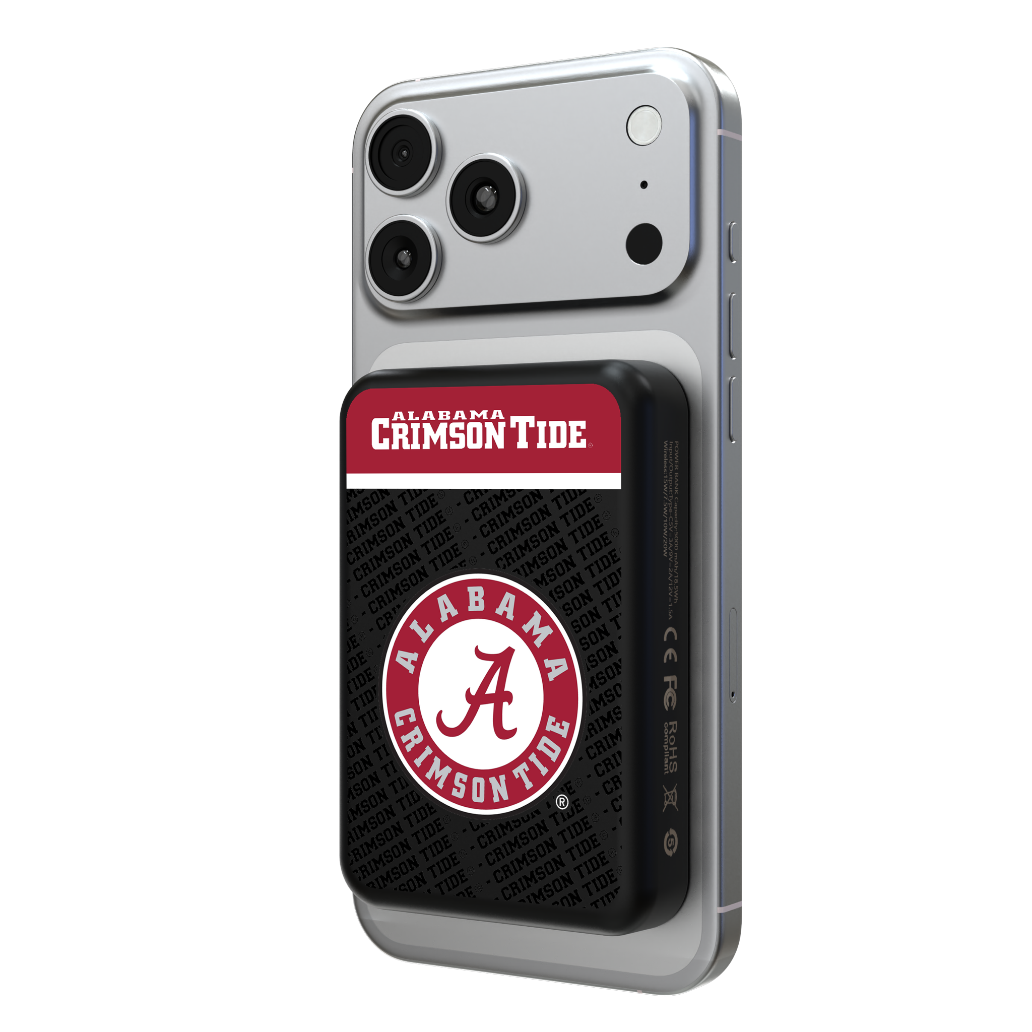 University of Alabama Crimson Tide Endzone Plus Wireless Mag Power Bank