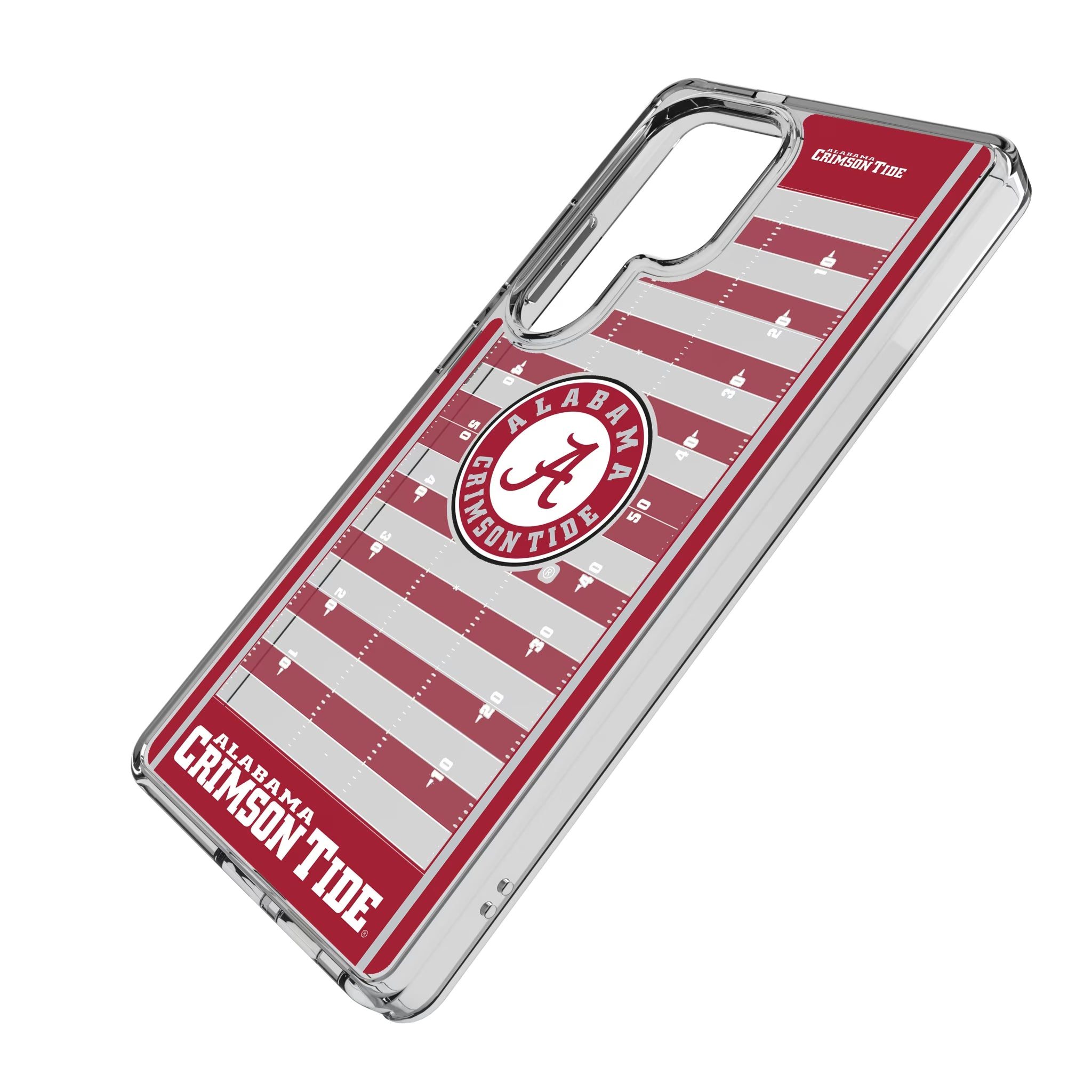 University of Alabama Crimson Tide Field Galaxy Clear Phone Case for Samsung Galaxy - Isometric View