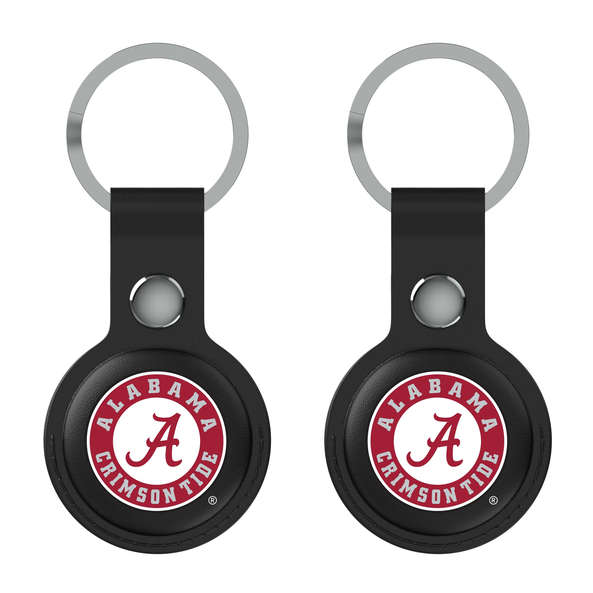 University of Alabama Crimson Tide Insignia AirTag Black Airtag Holder 2-Pack