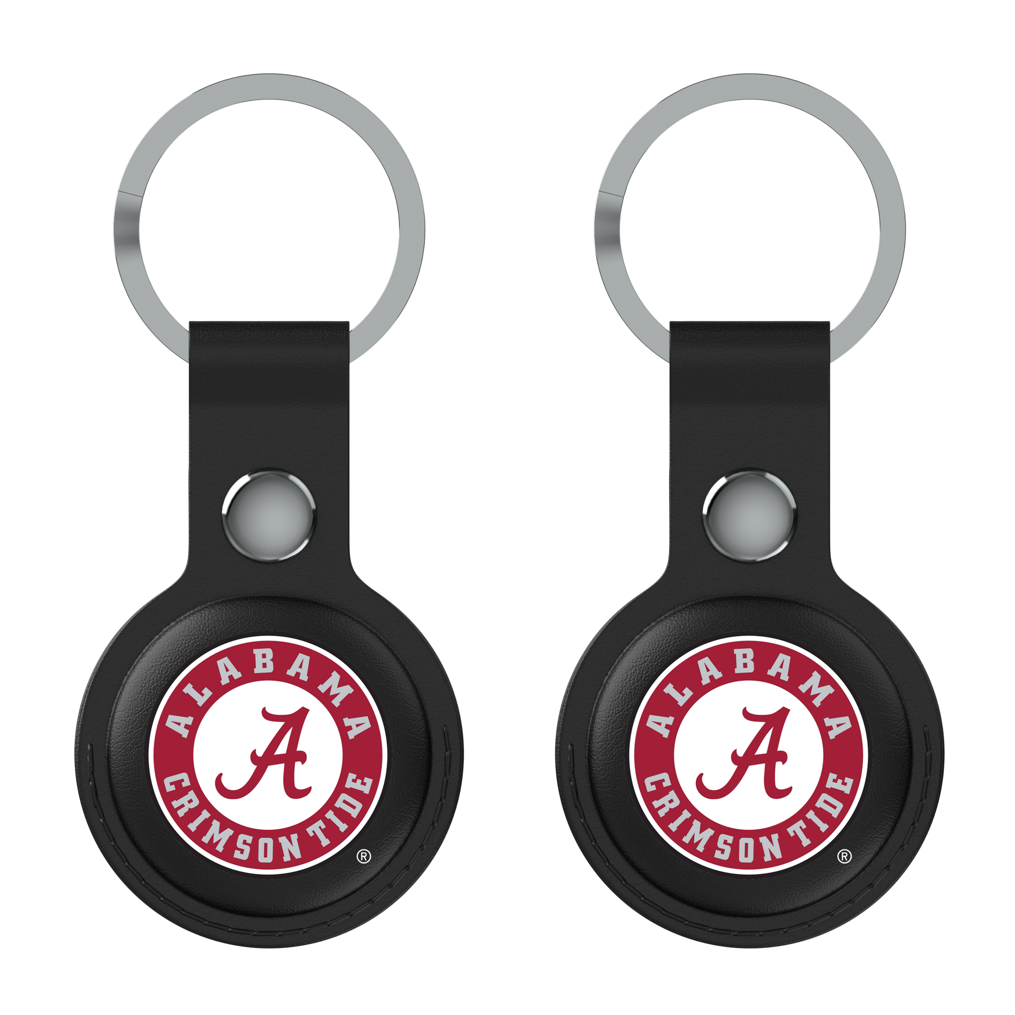 University of Alabama Crimson Tide Insignia AirTag Black Airtag Holder 2-Pack