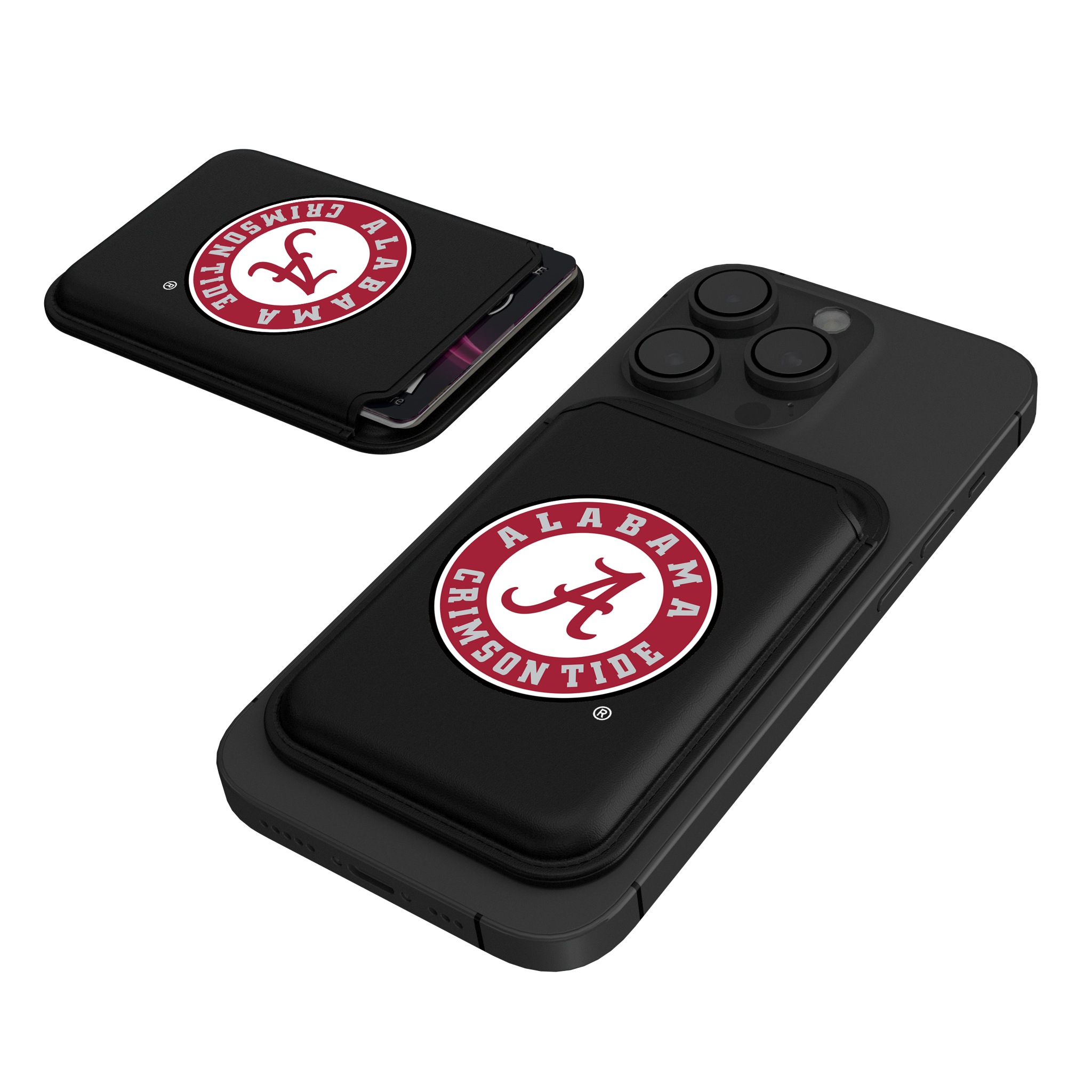 University of Alabama Crimson Tide Insignia Black Magnetic Credit Card Wallet