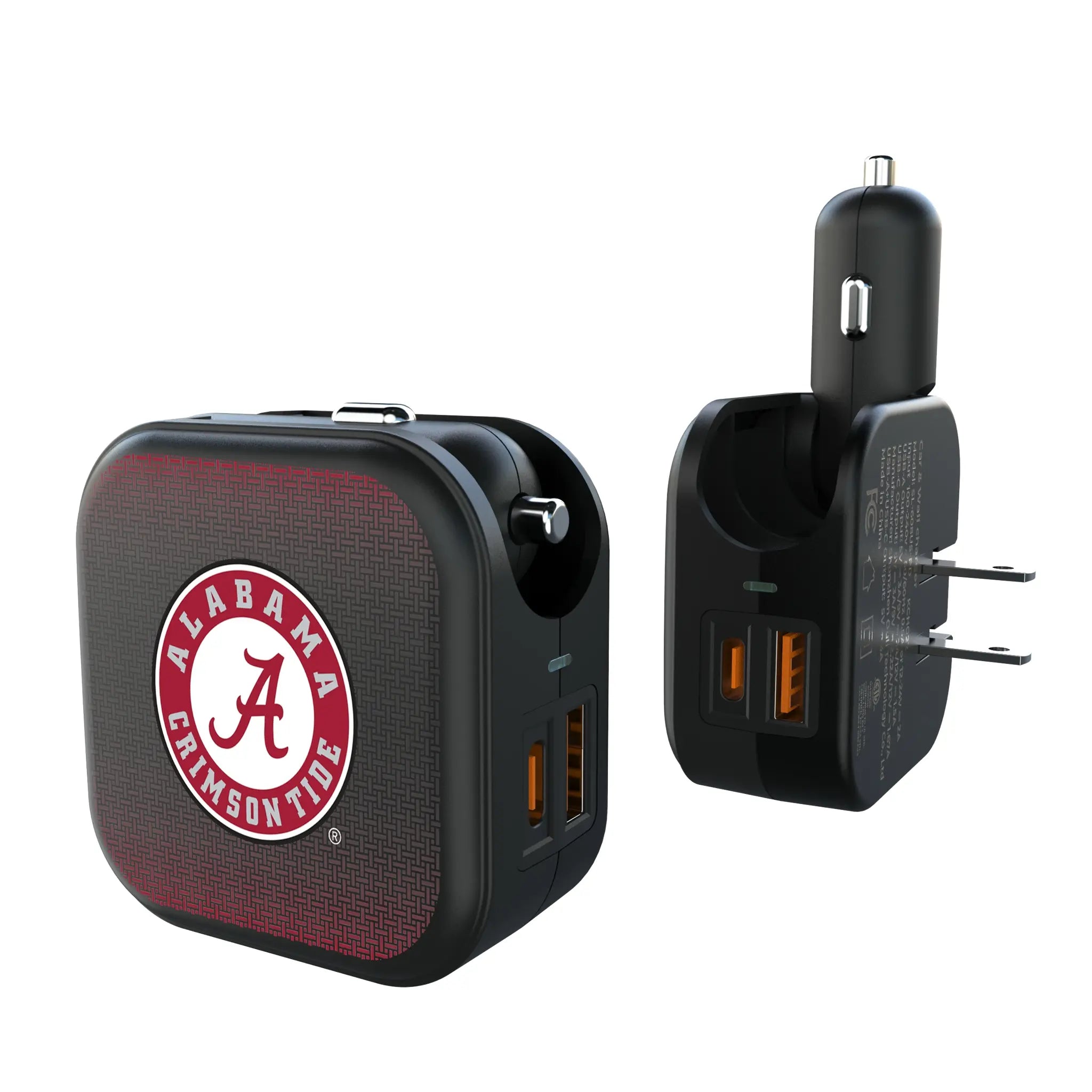 University of Alabama Crimson Tide Linen 2 in 1 USB A/C Charger