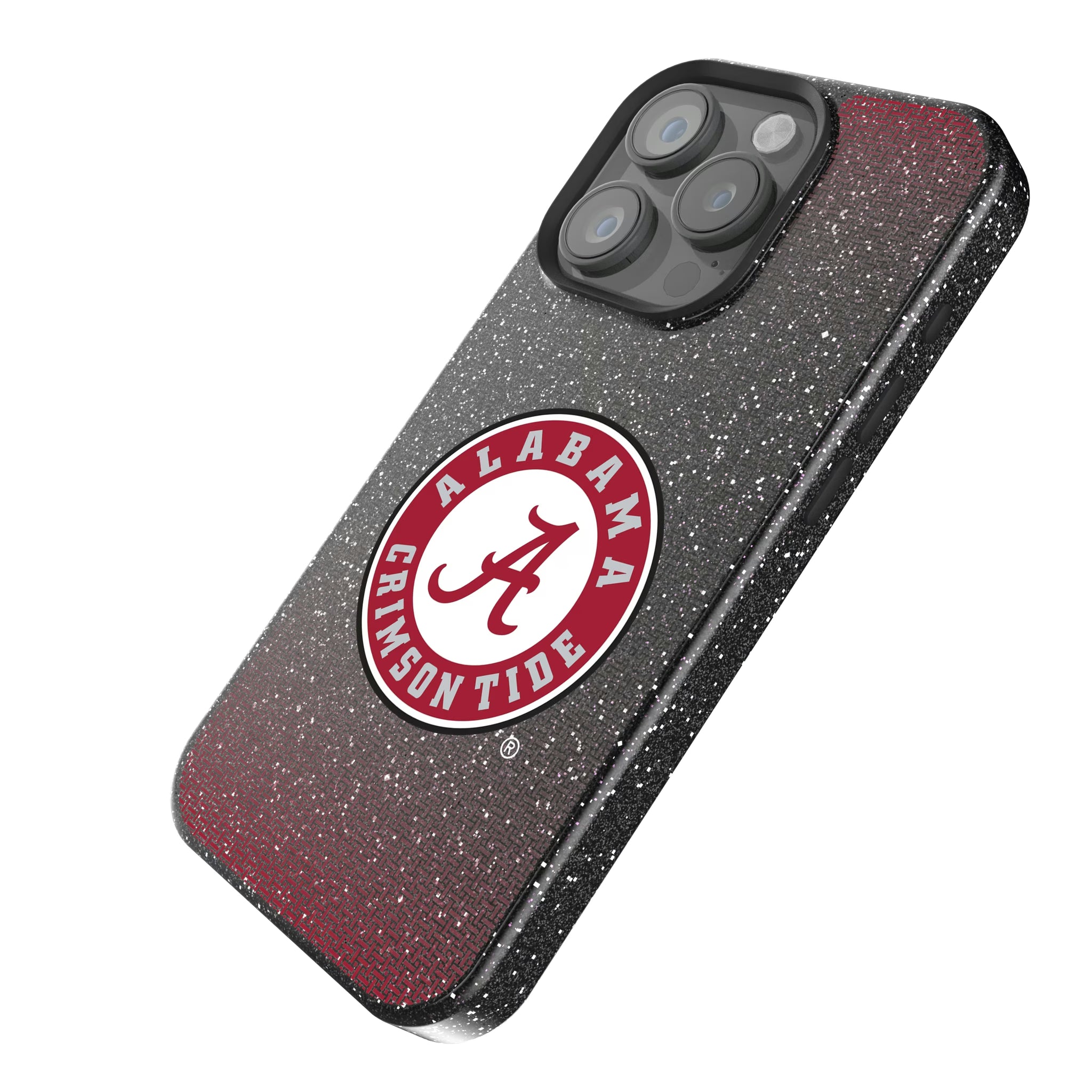 University of Alabama Crimson Tide Linen iPhone Bling Phone Case for Apple iPhone - Isometric View