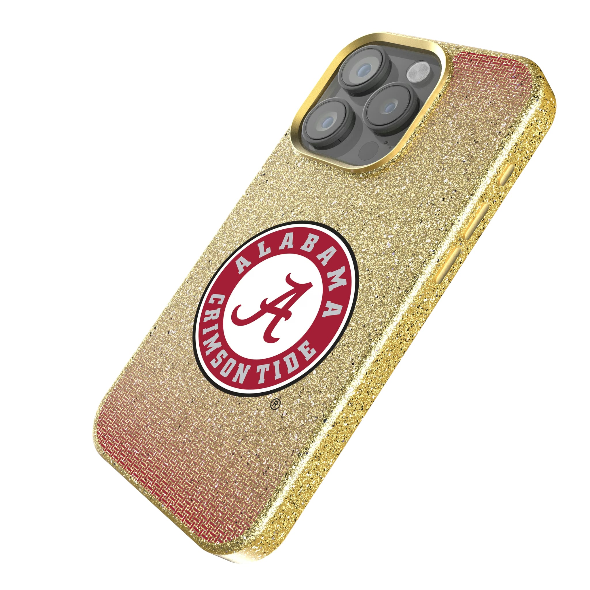 University of Alabama Crimson Tide Linen iPhone Bling Phone Case for Apple iPhone - Isometric View