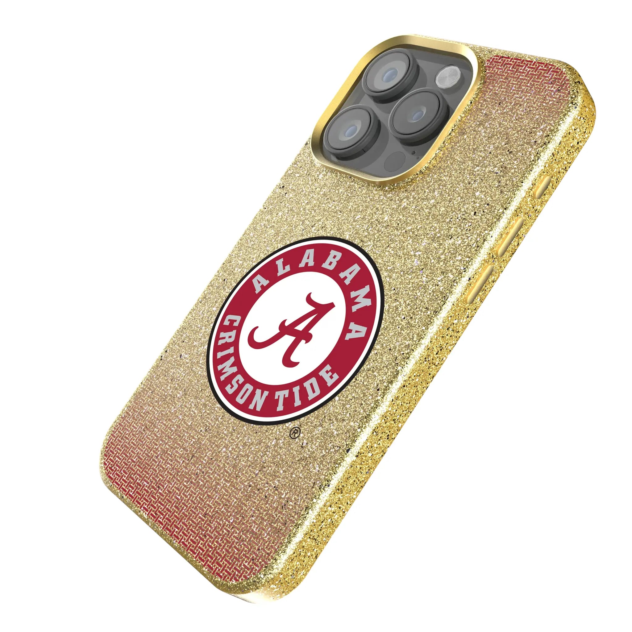 University of Alabama Crimson Tide Linen iPhone Bling Phone Case for Apple iPhone - Isometric View
