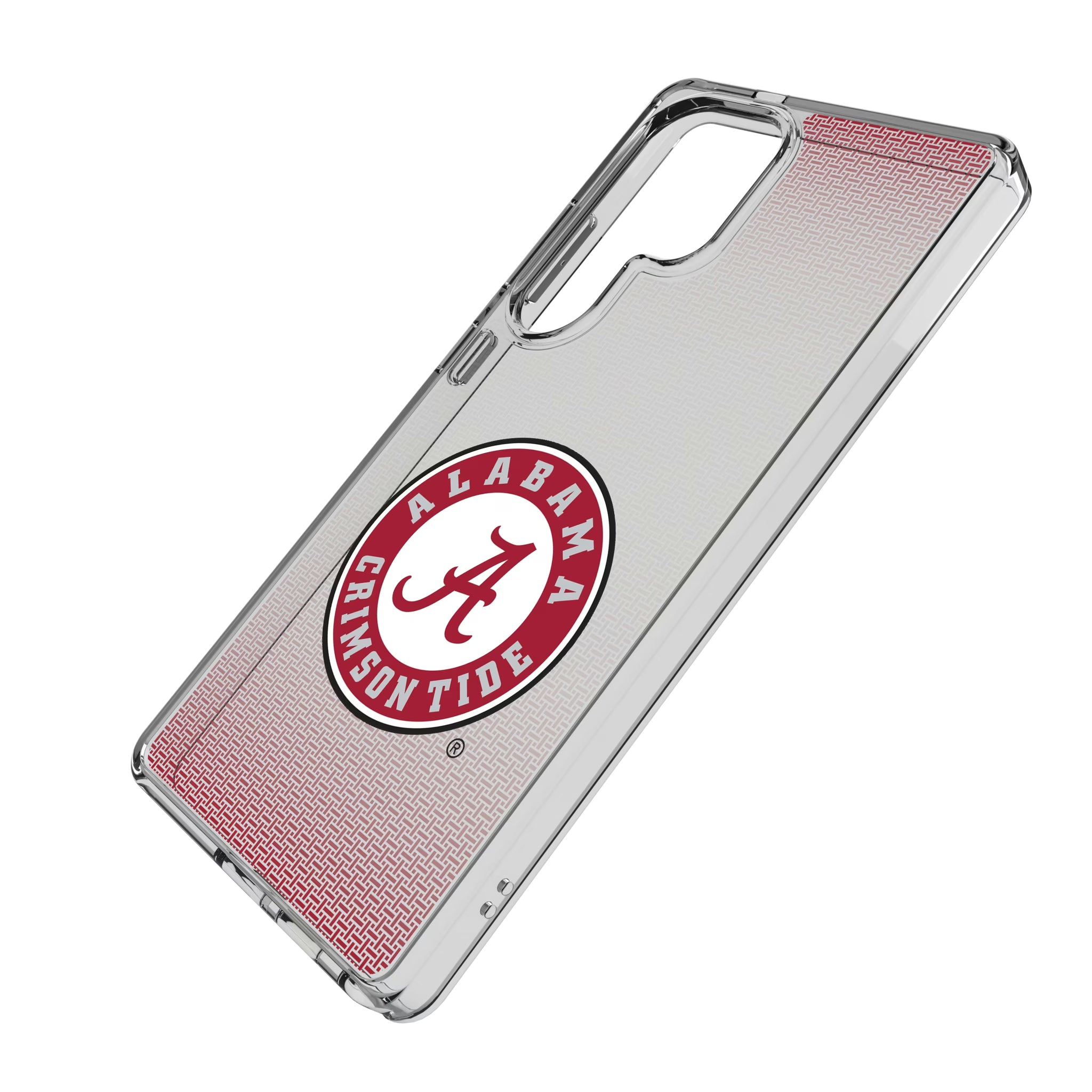 University of Alabama Crimson Tide Linen Galaxy Clear Phone Case for Samsung Galaxy - Isometric View