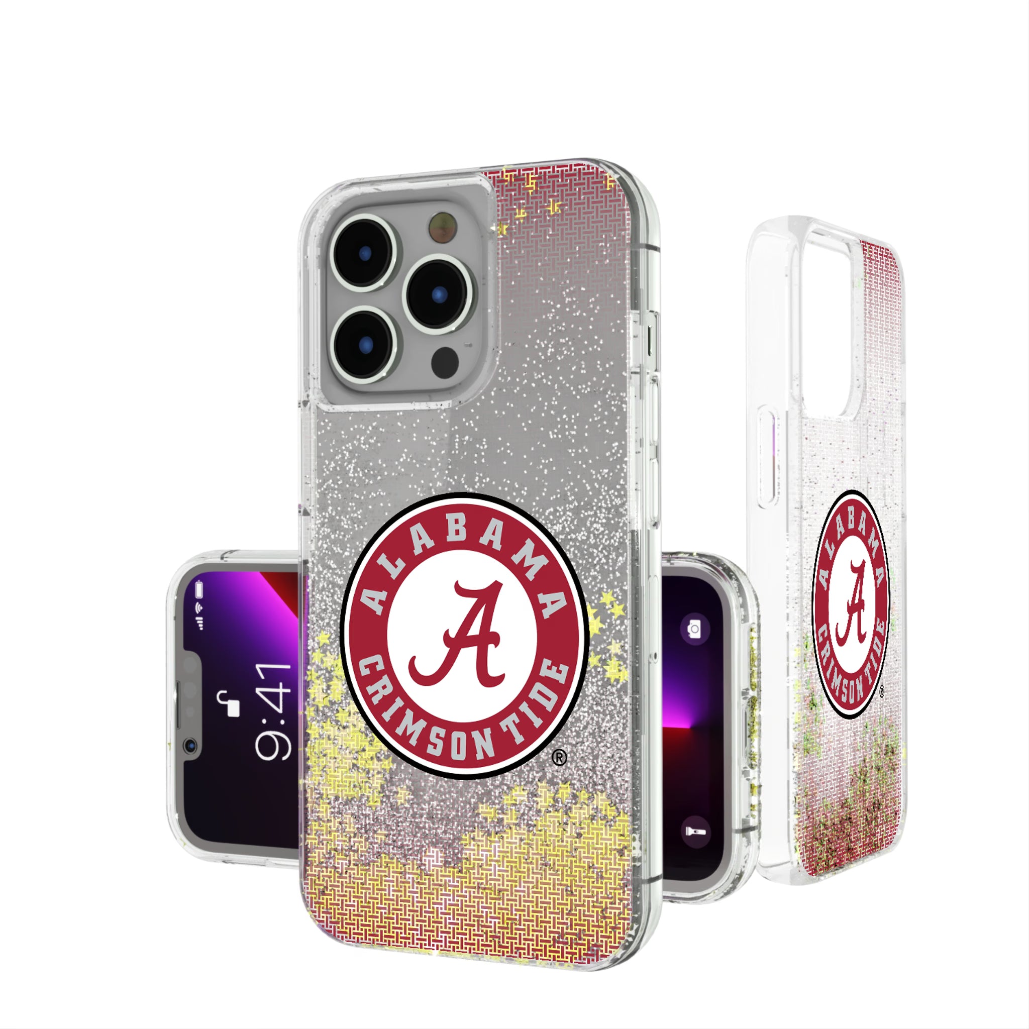 University of Alabama Crimson Tide Linen iPhone Glitter Phone Case for Apple iPhone