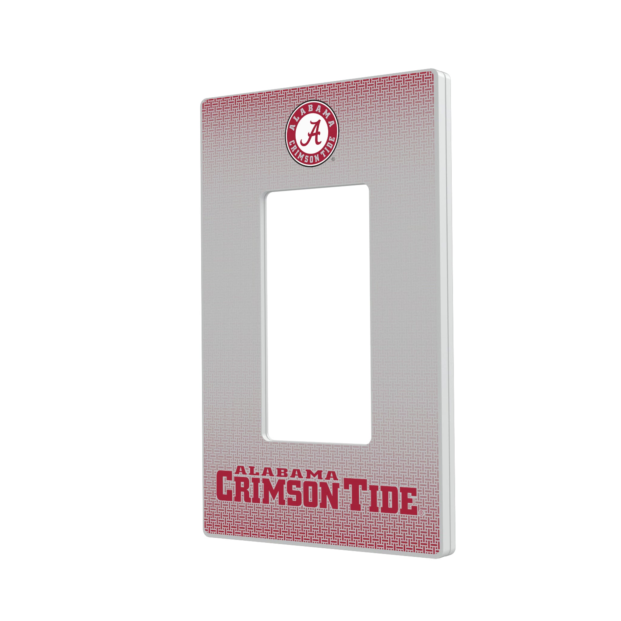 University of Alabama Crimson Tide Linen Hidden-Screw Light Switch Plate#Style_Single Rocker