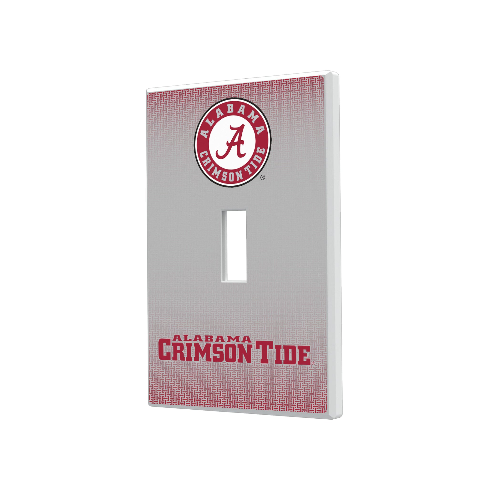 University of Alabama Crimson Tide Linen Hidden-Screw Light Switch Plate#Style_Single Toggle