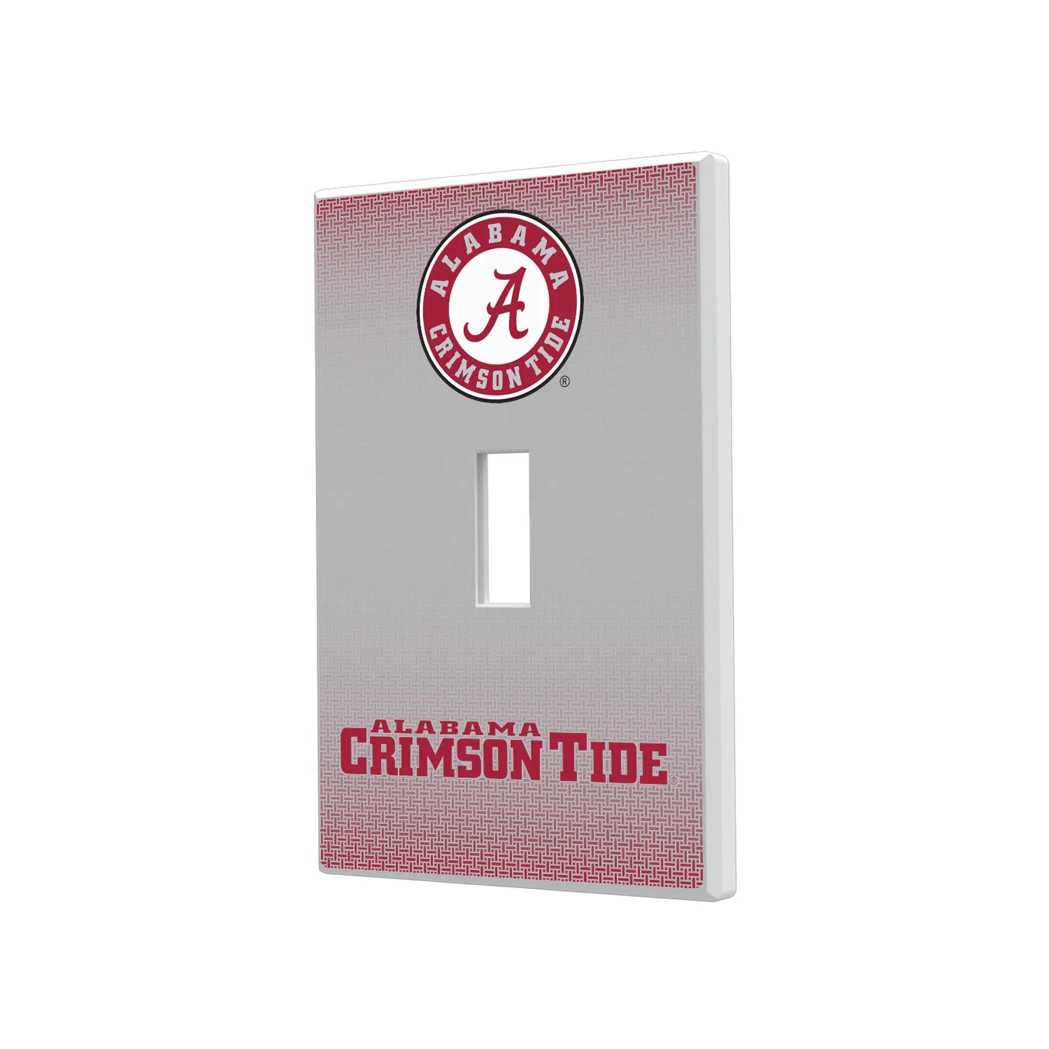 University of Alabama Crimson Tide Linen Hidden-Screw Light Switch Plate#Style_Single Toggle