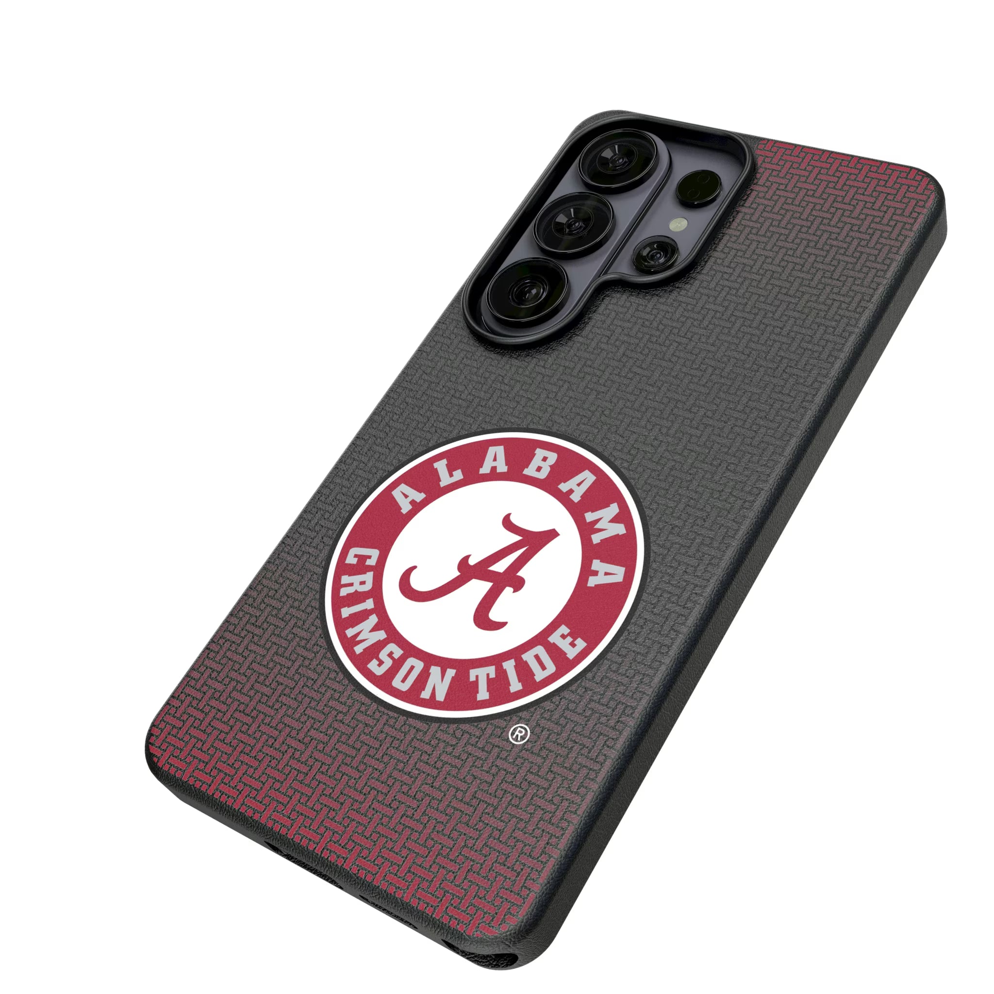University of Alabama Crimson Tide Linen Galaxy MagSafe Compatible Phone Case for Samsung Galaxy - Isometric View
