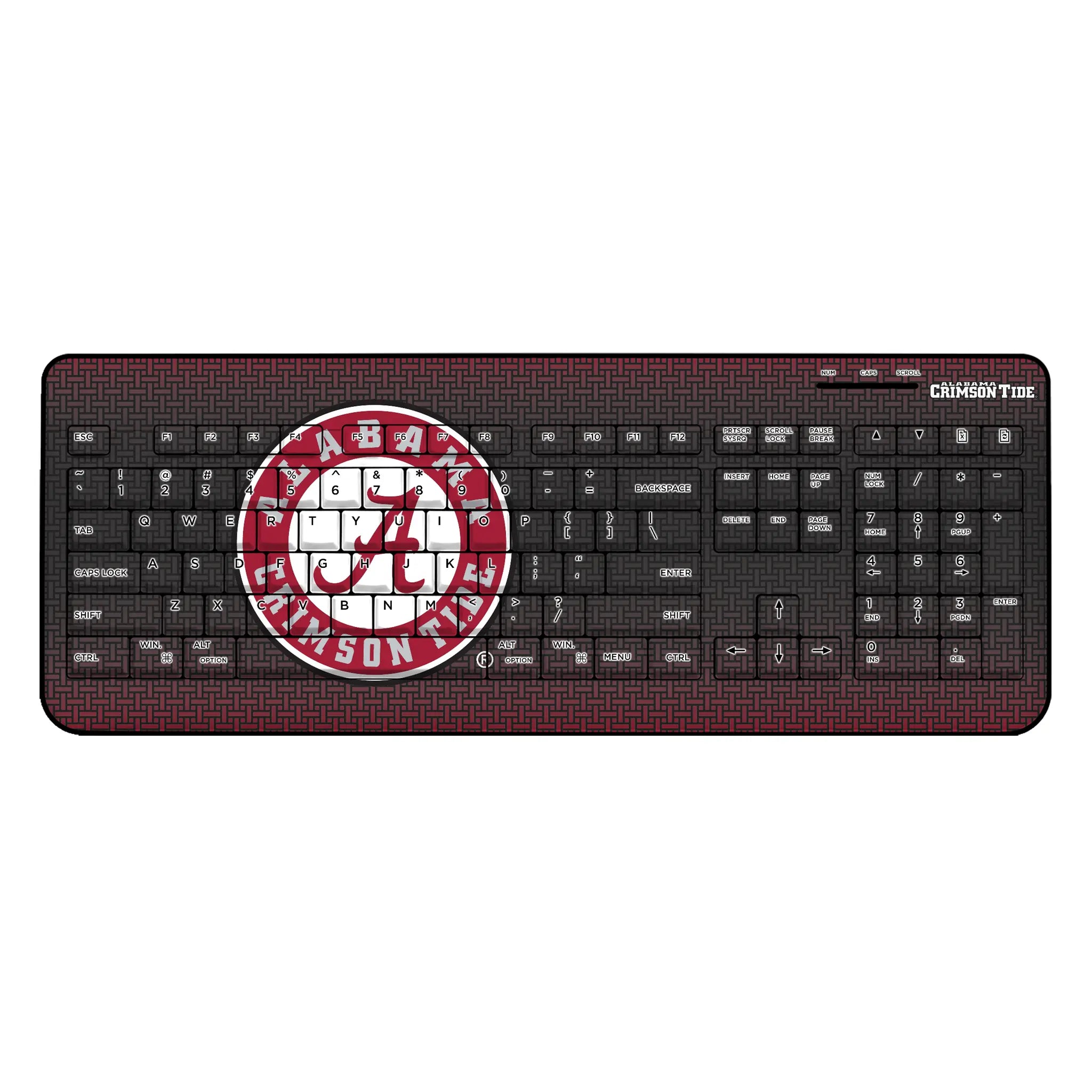 University of Alabama Crimson Tide Linen Wireless USB Keyboard