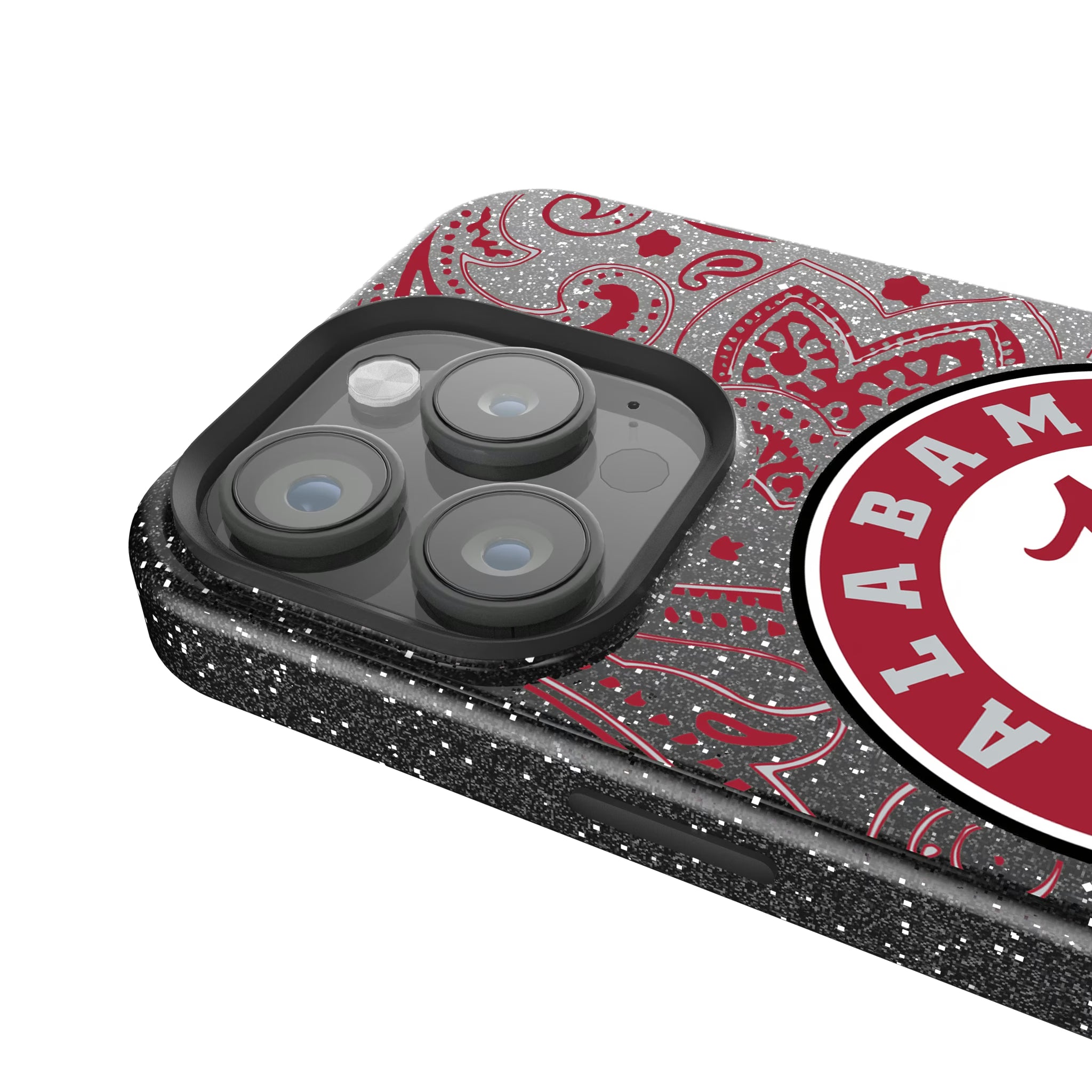 University of Alabama Crimson Tide Paisley iPhone Bling Phone Case for Apple iPhone - Detail