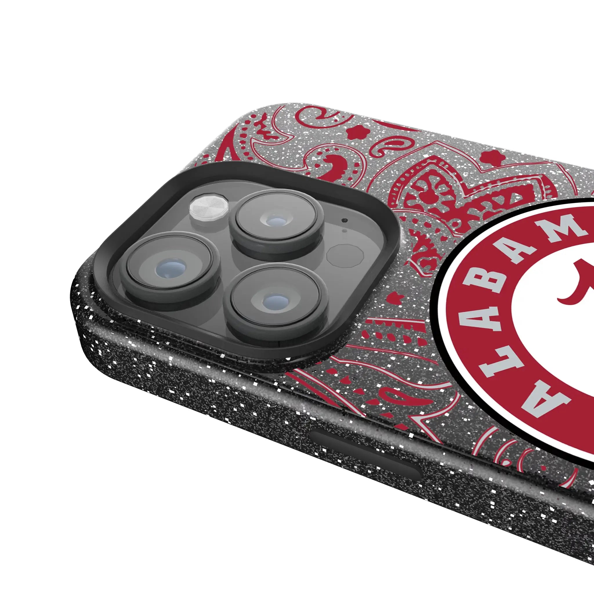 University of Alabama Crimson Tide Paisley iPhone Bling Phone Case for Apple iPhone - Detail