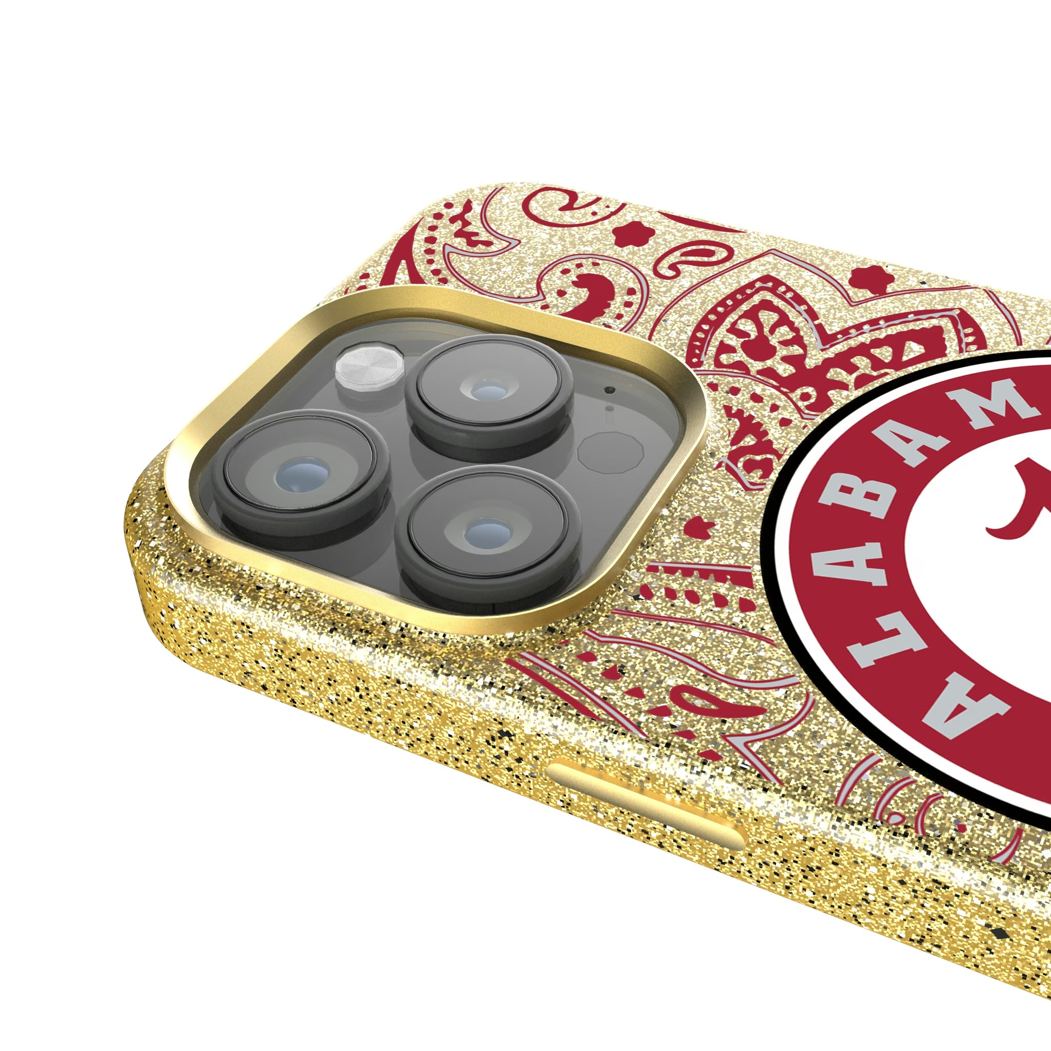 University of Alabama Crimson Tide Paisley iPhone Bling Phone Case for Apple iPhone - Detail