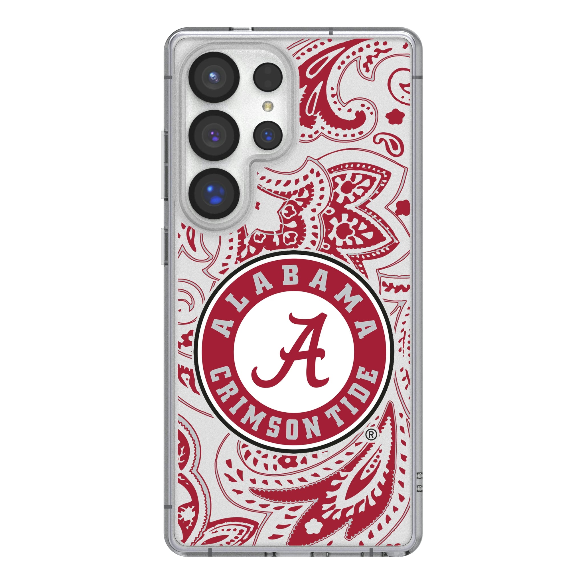 University of Alabama Crimson Tide Paisley Galaxy Clear Phone Case for Samsung Galaxy