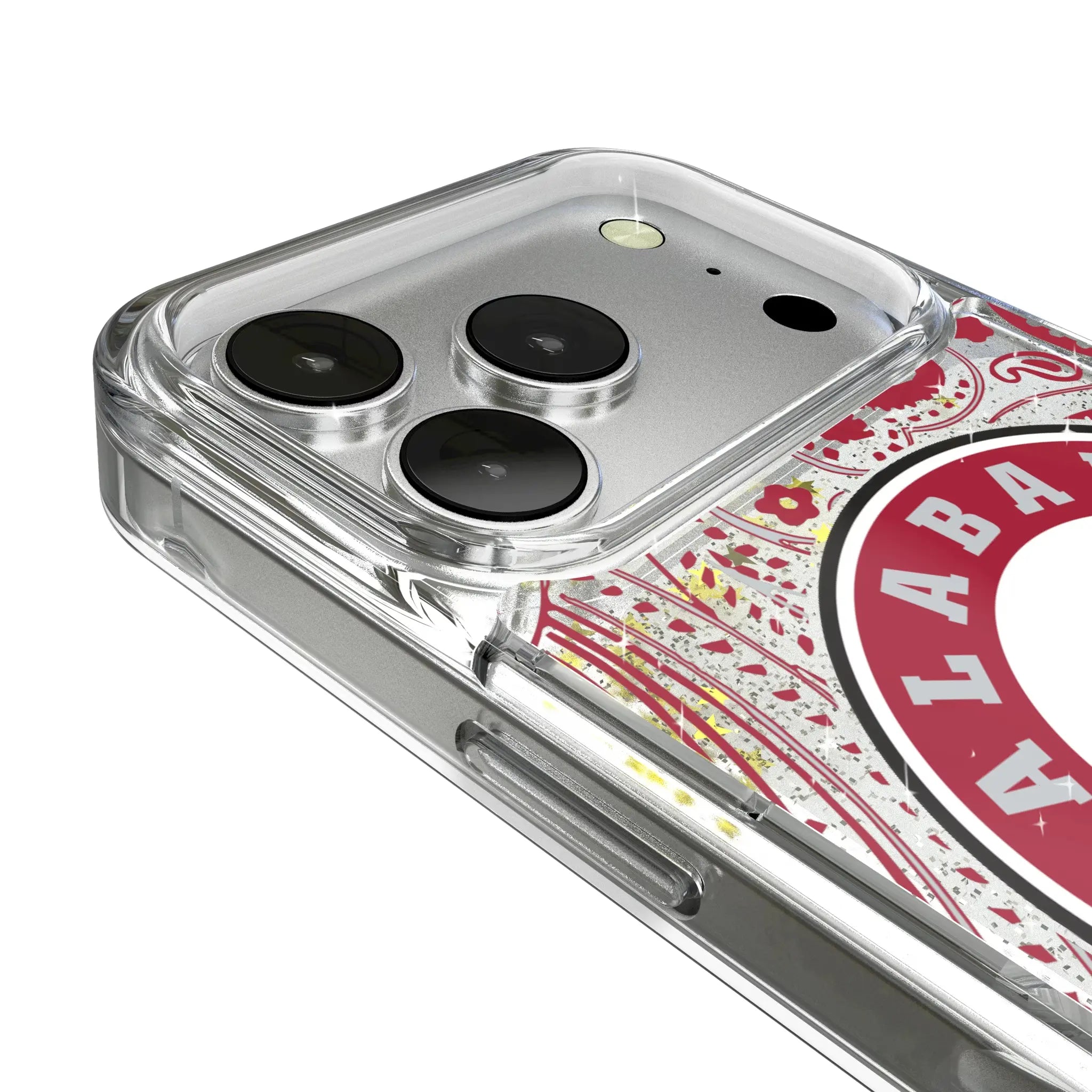University of Alabama Crimson Tide Paisley iPhone Glitter Phone Case for Apple iPhone - Detail