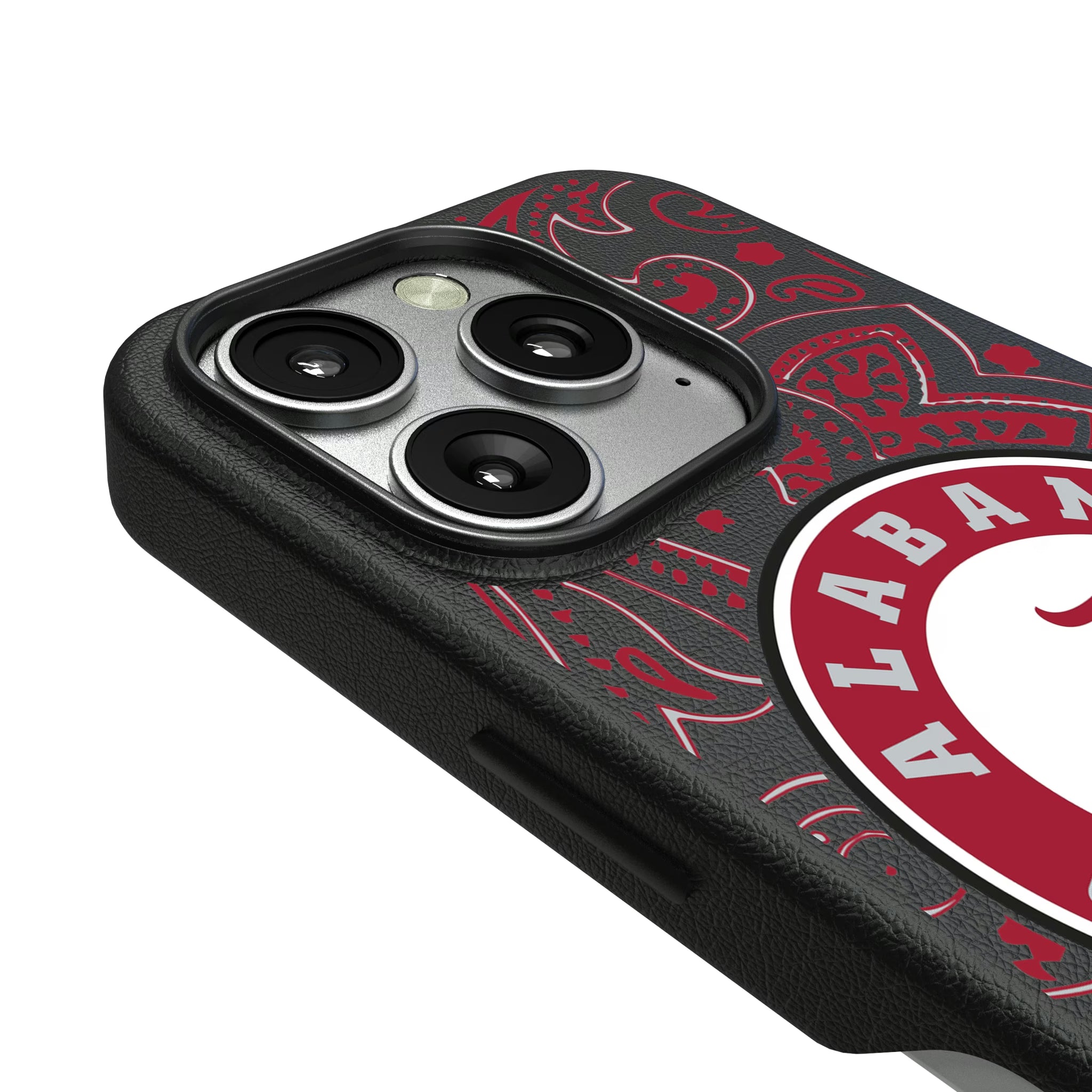 University of Alabama Crimson Tide Paisley iPhone MagSafe Compatible Phone Case for Apple iPhone - Detail