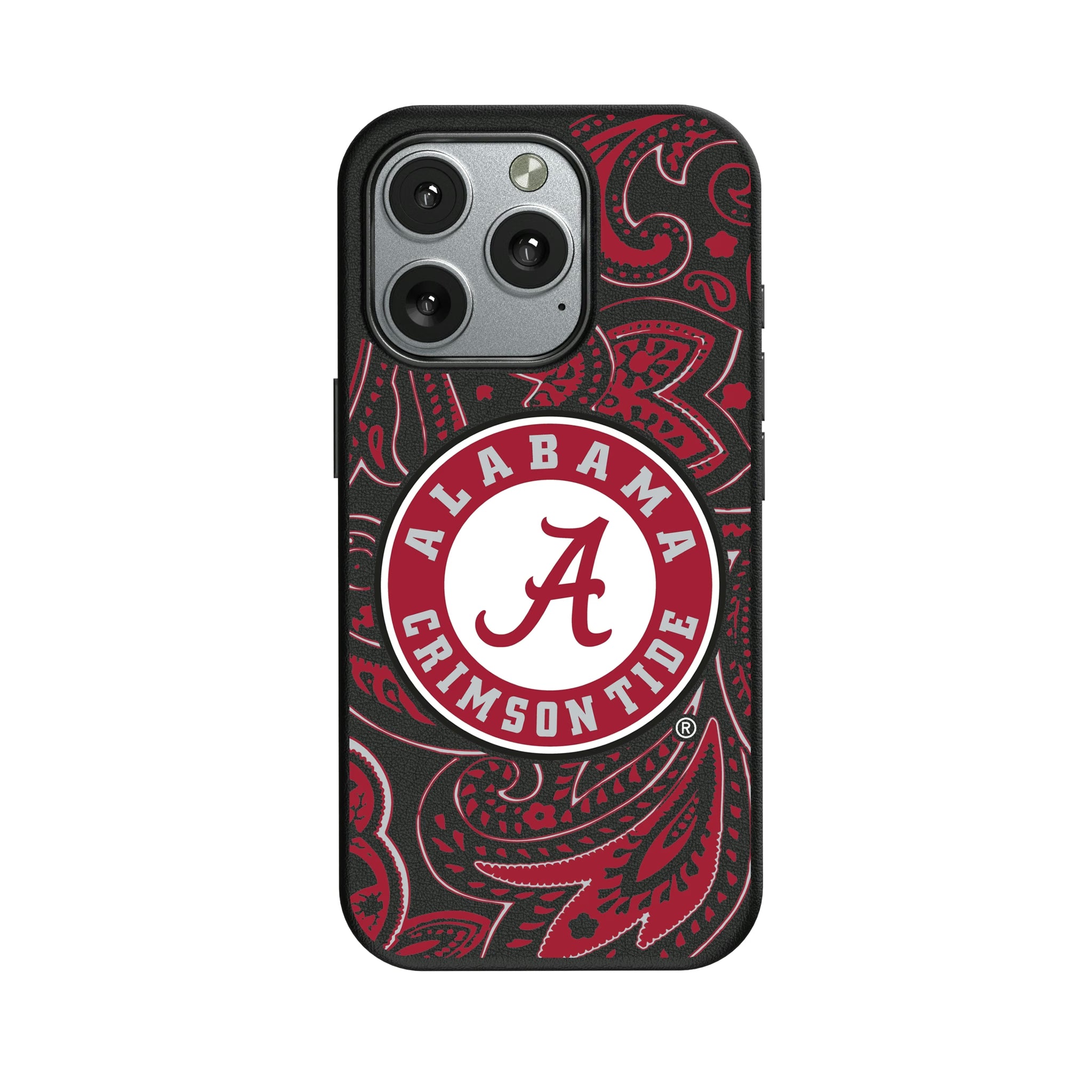 University of Alabama Crimson Tide Paisley iPhone MagSafe Compatible Phone Case for Apple iPhone