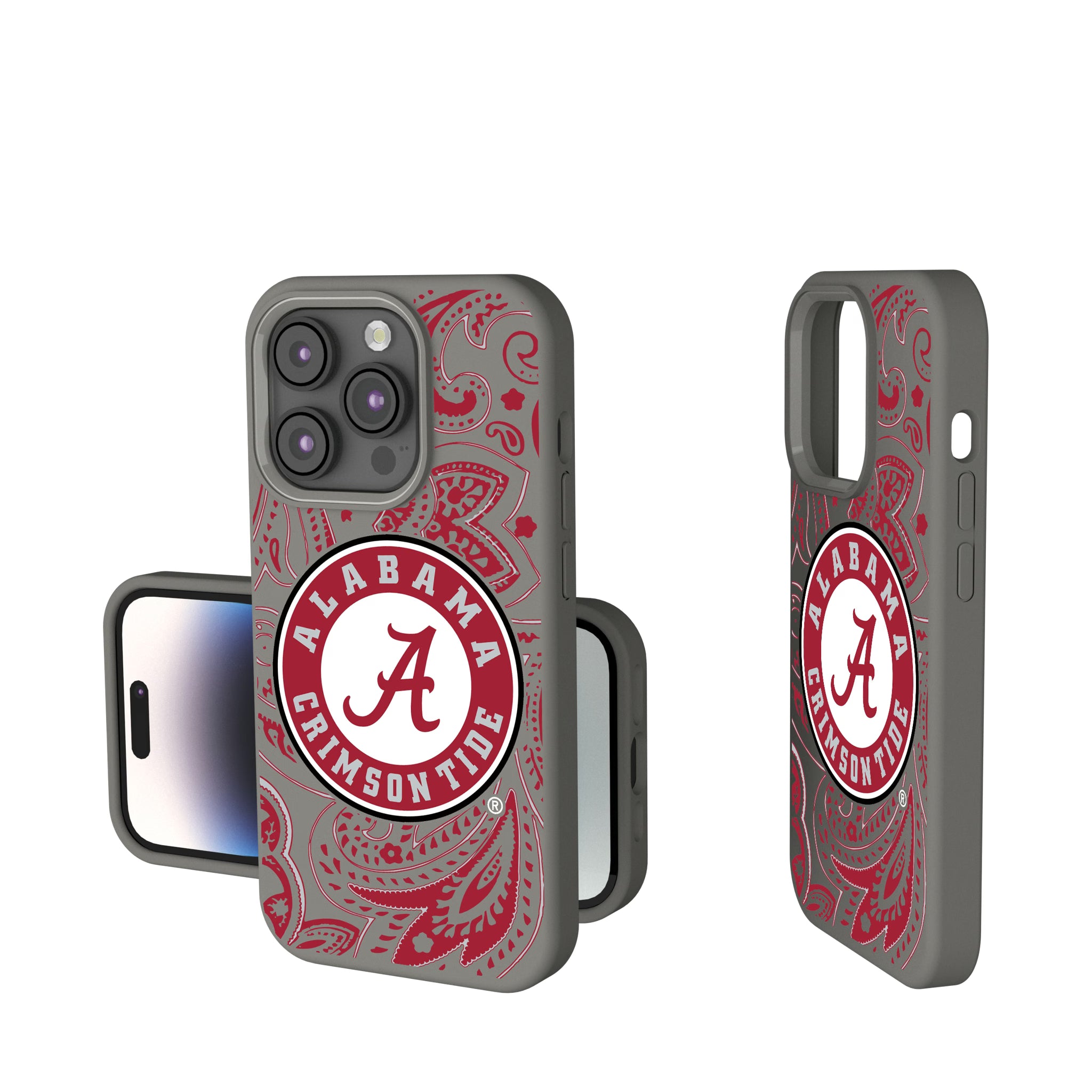 University of Alabama Crimson Tide Paisley iPhone Soft Touch Phone Case for Apple iPhone