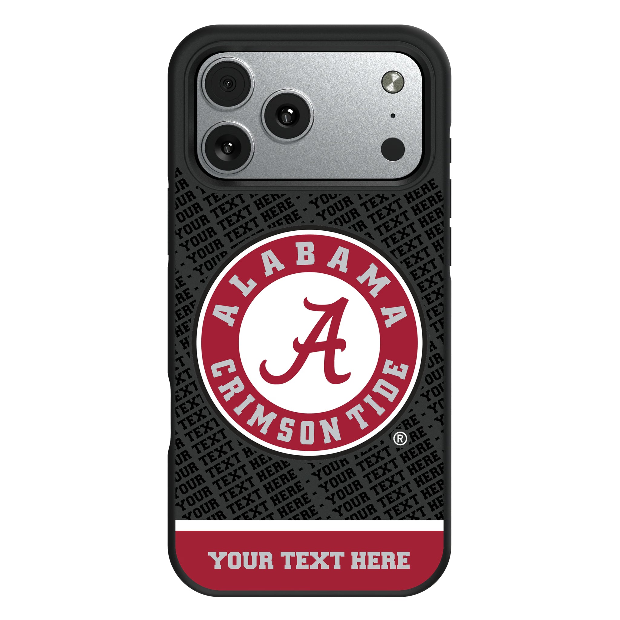 University of Alabama Crimson Tide Personalized EndZone Plus iPhone Bump Phone Case for Apple iPhone#Device_iPhone 17 Pro Max