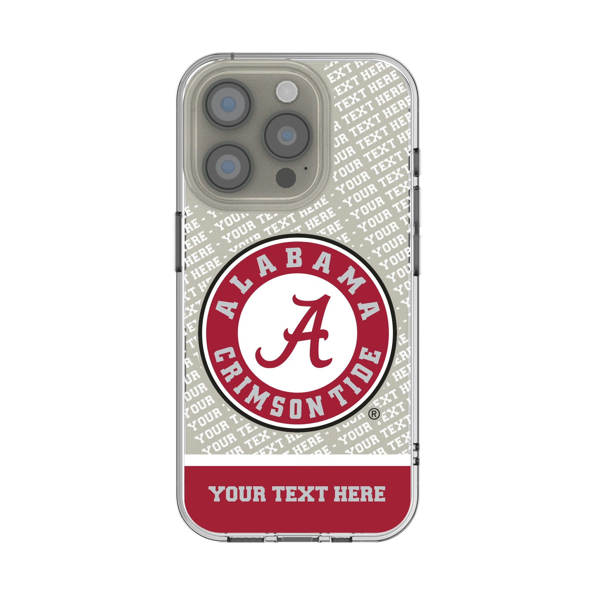 University of Alabama Crimson Tide Personalized EndZone Plus iPhone Clear Phone Case for Apple iPhone