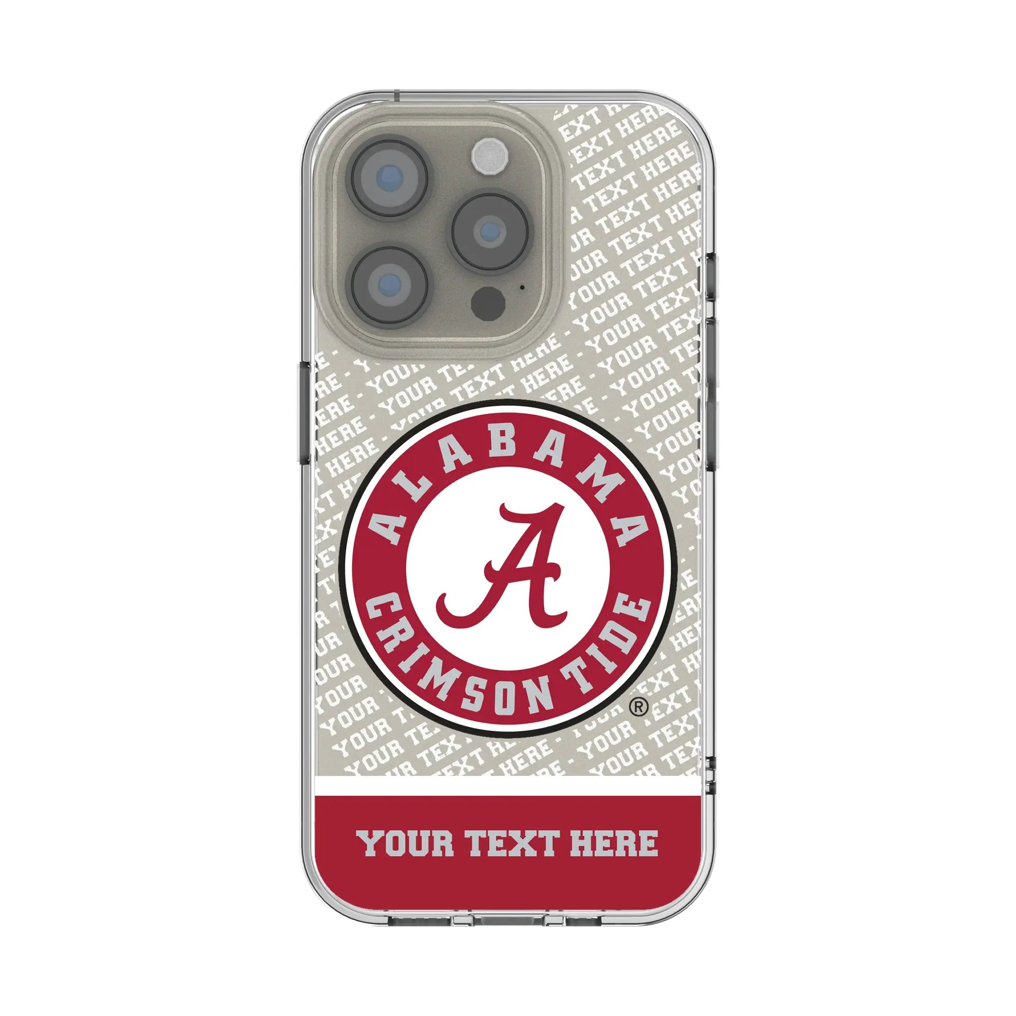 University of Alabama Crimson Tide Personalized EndZone Plus iPhone Clear Phone Case for Apple iPhone