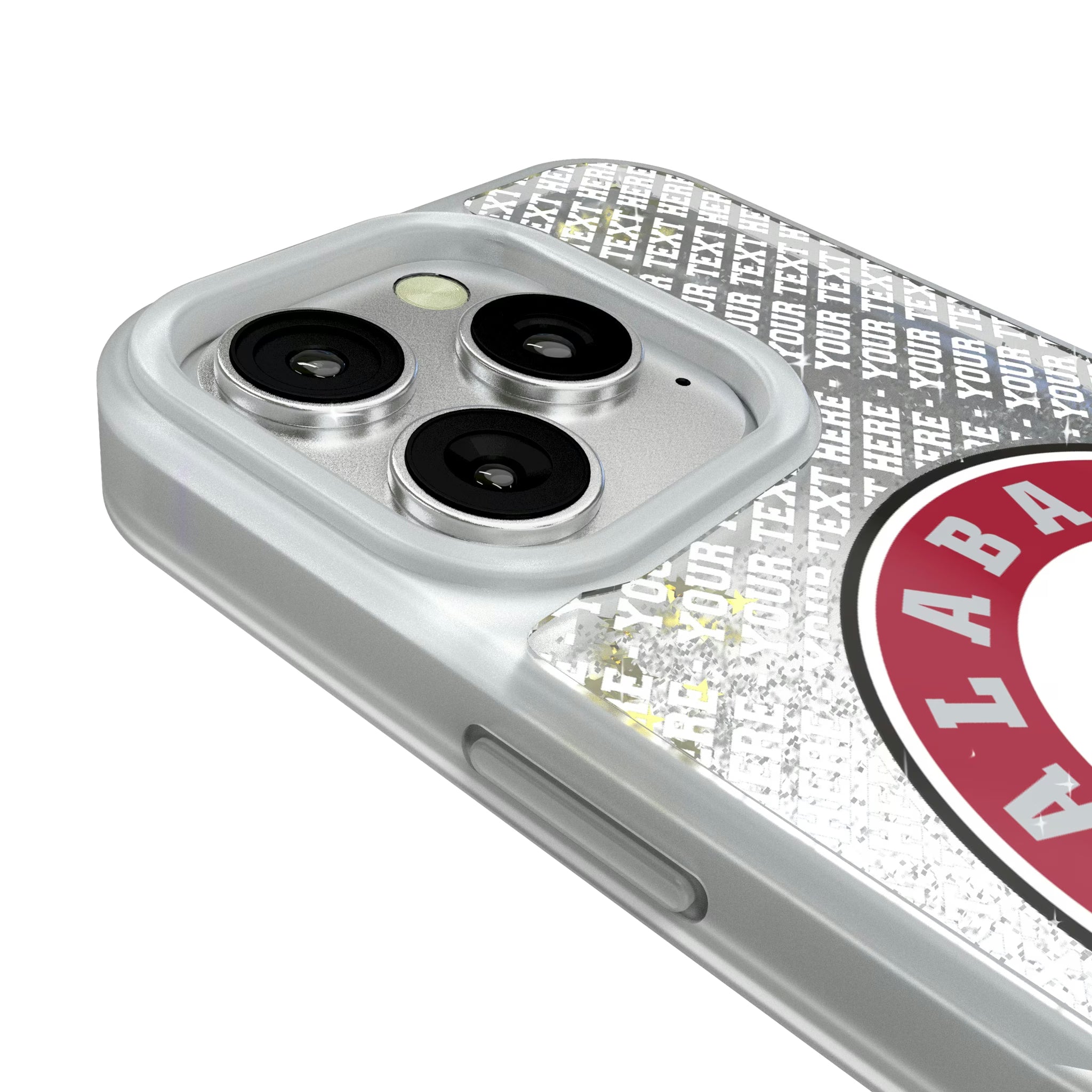 University of Alabama Crimson Tide Personalized EndZone Plus iPhone Glitter Phone Case for Apple iPhone - Detail#Device_iPhone 16 Pro
