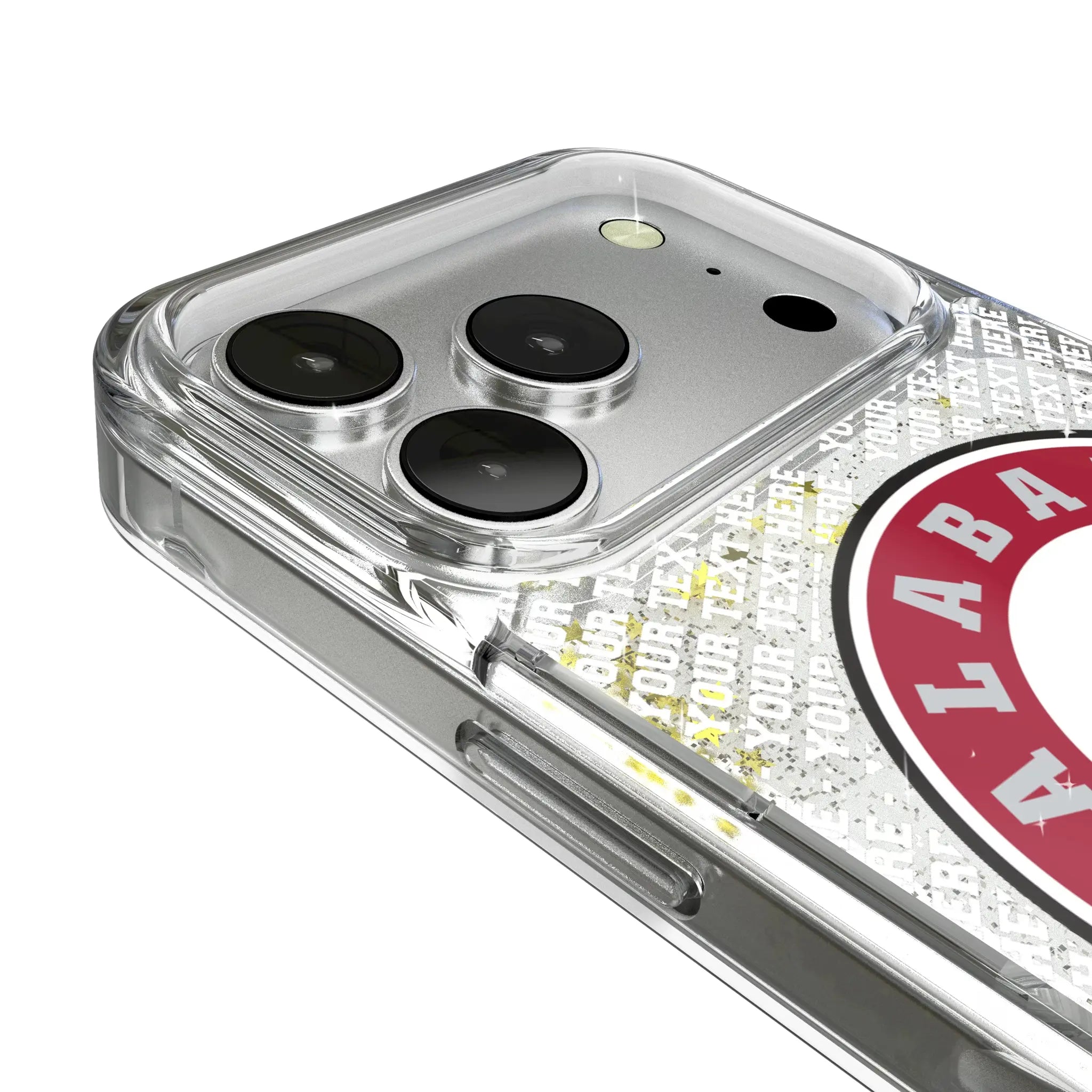 University of Alabama Crimson Tide Personalized EndZone Plus iPhone Glitter Phone Case for Apple iPhone - Detail