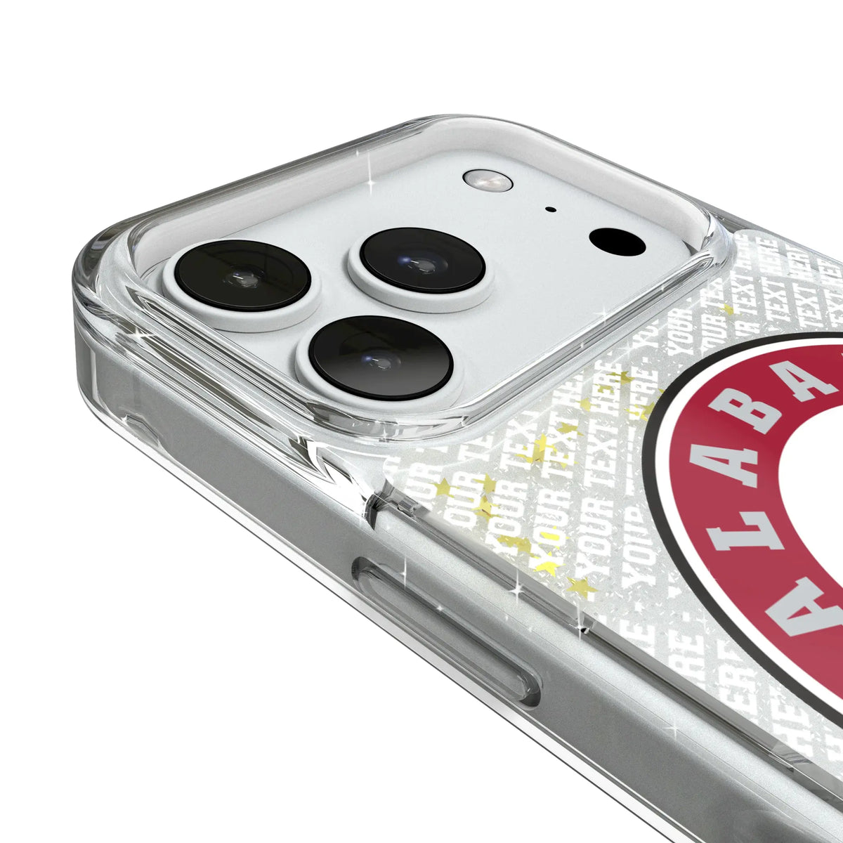 University of Alabama Crimson Tide Personalized EndZone Plus iPhone Glitter Phone Case for Apple iPhone - Detail#Device_iPhone 18 Pro