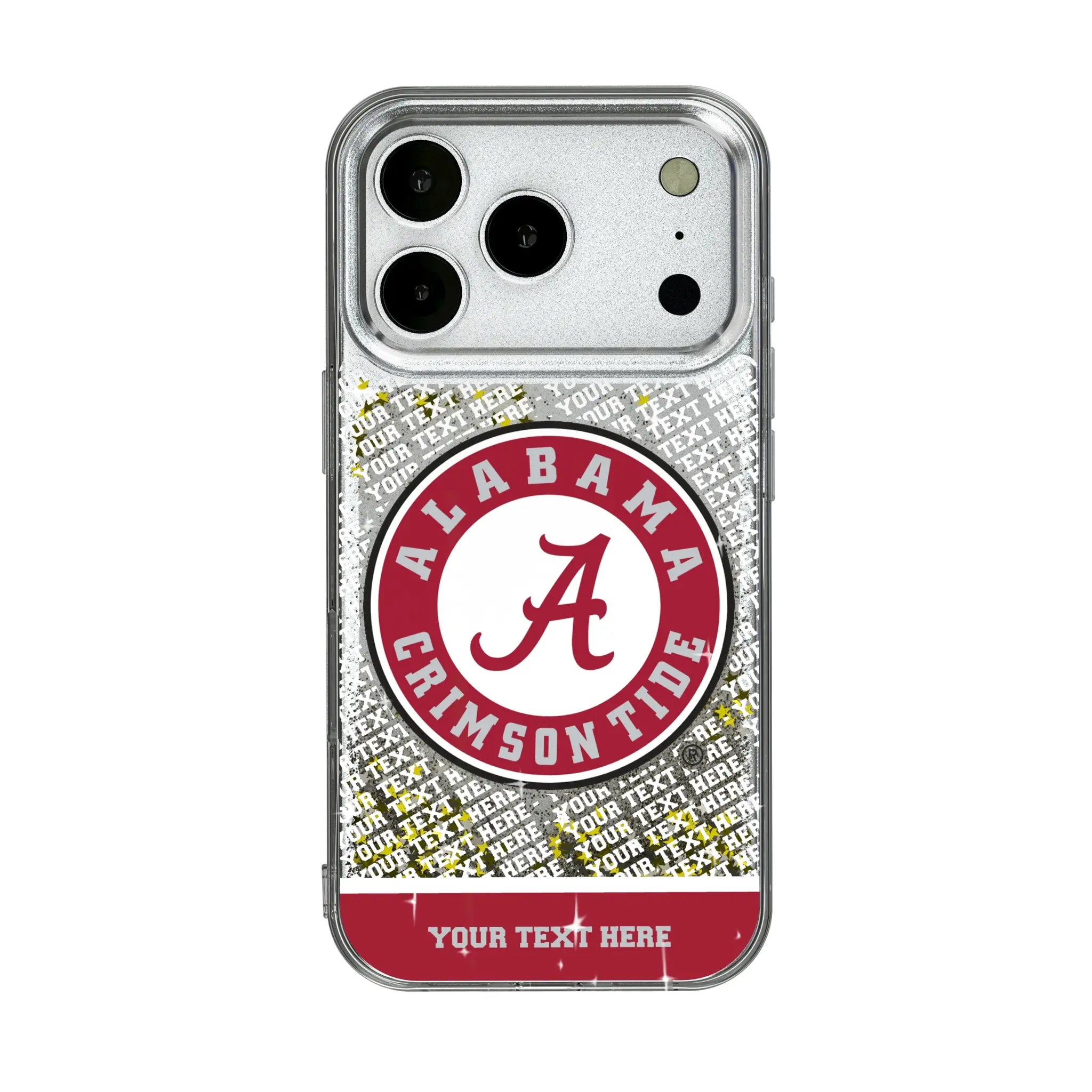 University of Alabama Crimson Tide Personalized EndZone Plus iPhone Glitter Phone Case for Apple iPhone