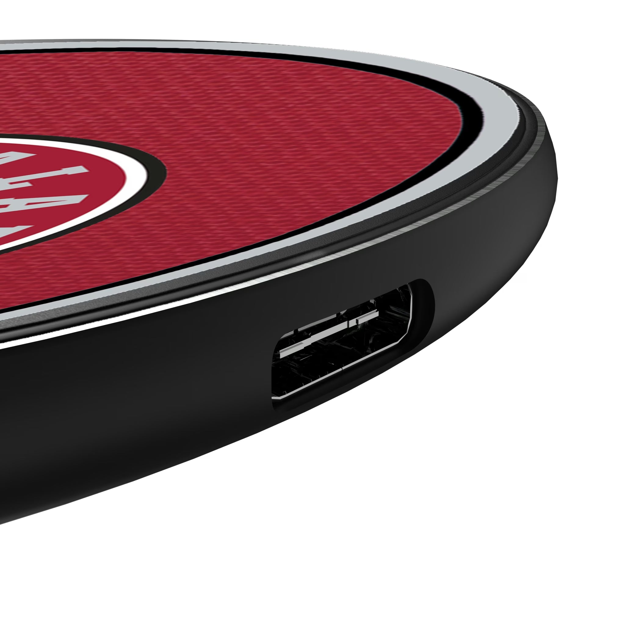 University of Alabama Crimson Tide Personalized Endzone Solid 15-Watt Wireless Charger - Detail