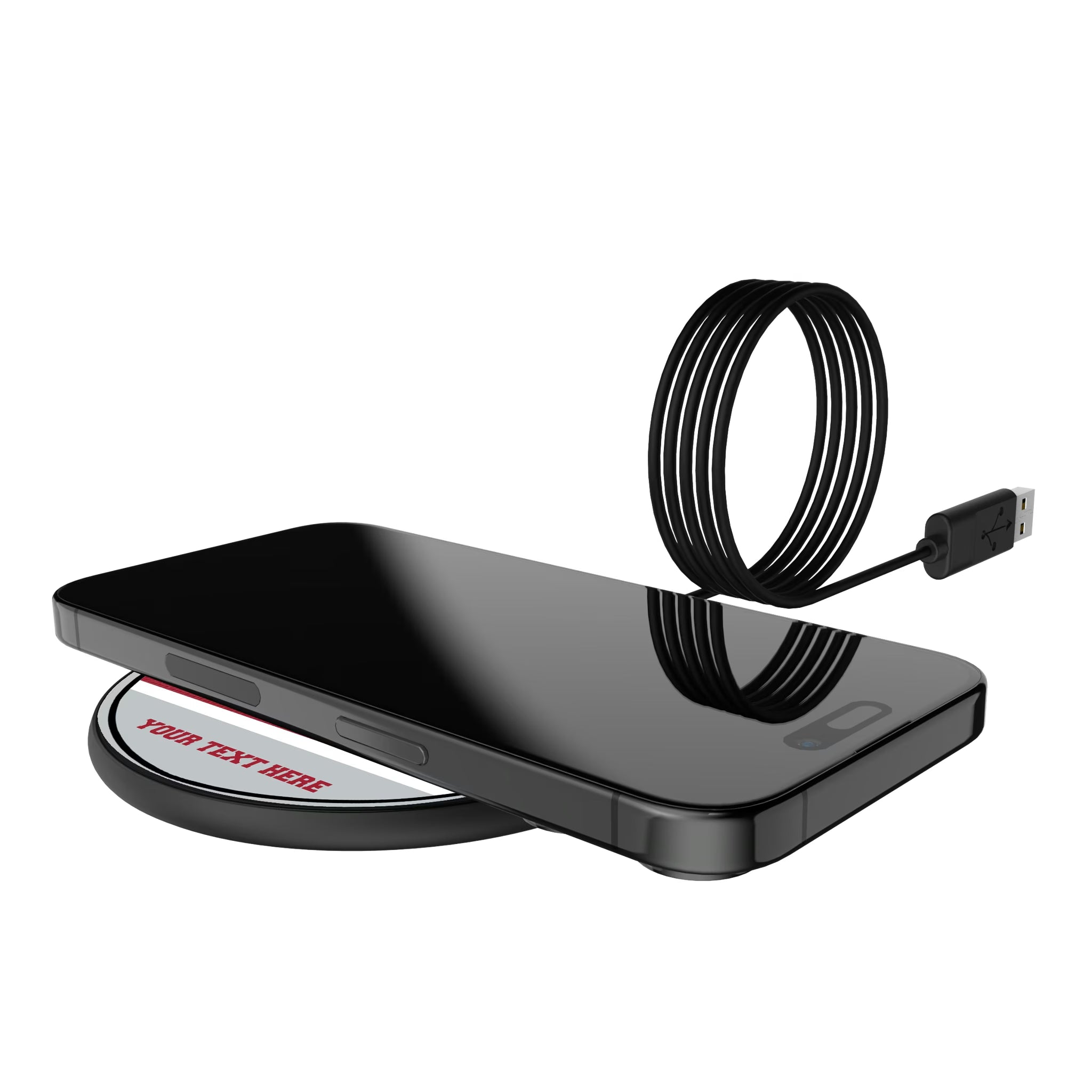 University of Alabama Crimson Tide Personalized Endzone Solid 15-Watt Wireless Charger - Lifestyle