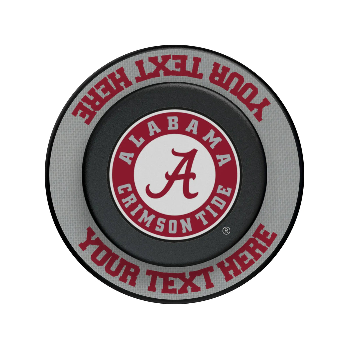 University of Alabama Crimson Tide Personalized Endzone Solid Popsockets Round Magnetic