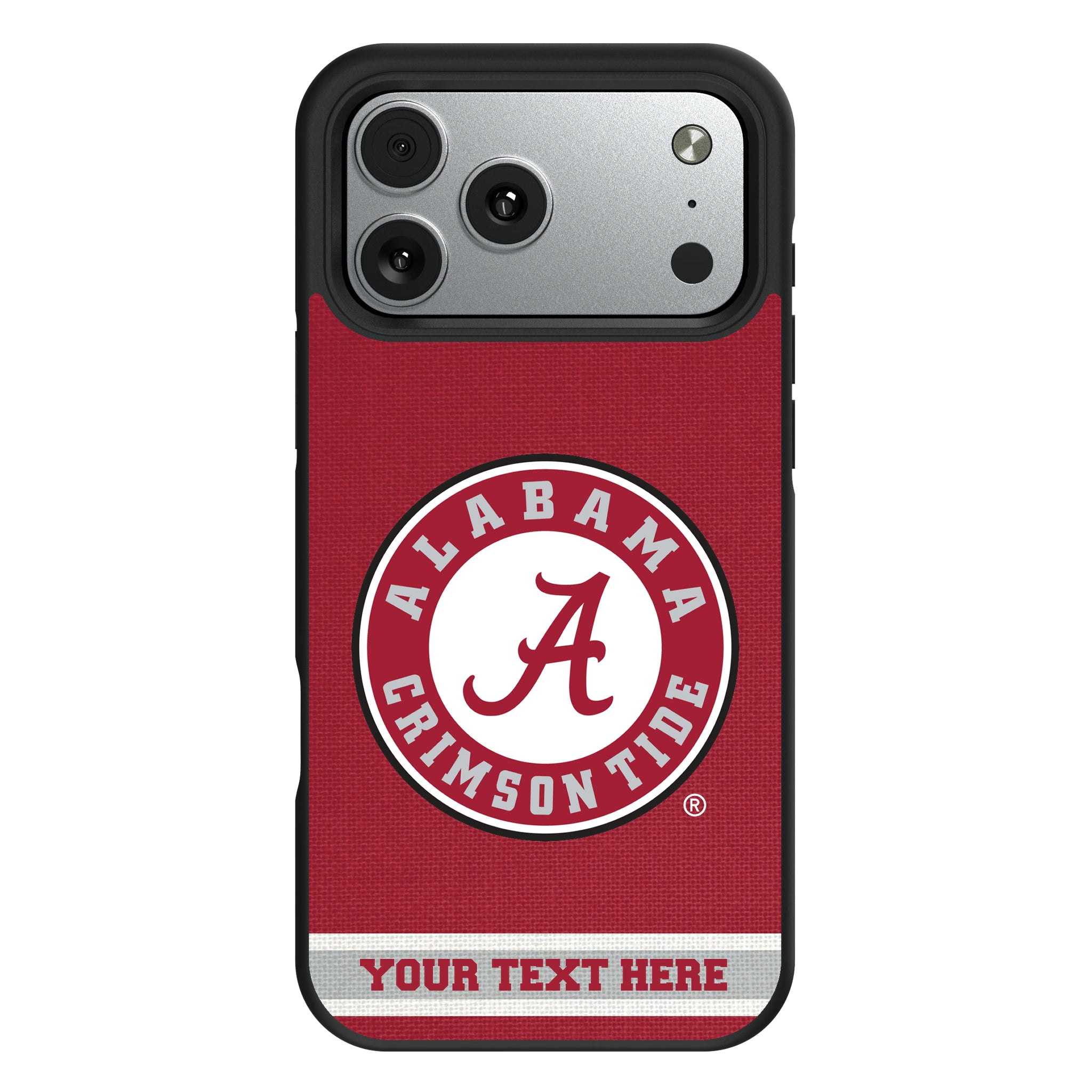 University of Alabama Crimson Tide Personalized Stripe iPhone Bump Phone Case for Apple iPhone#Device_iPhone 17 Pro Max