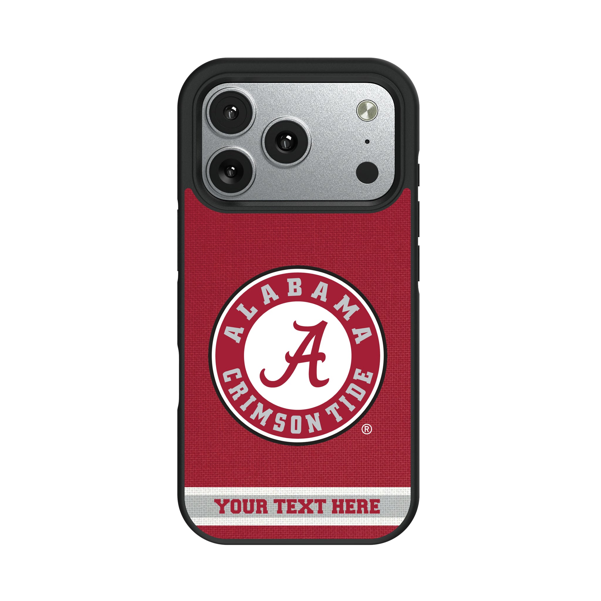 University of Alabama Crimson Tide Personalized Stripe iPhone Bump Phone Case for Apple iPhone#Device_iPhone 17 Pro